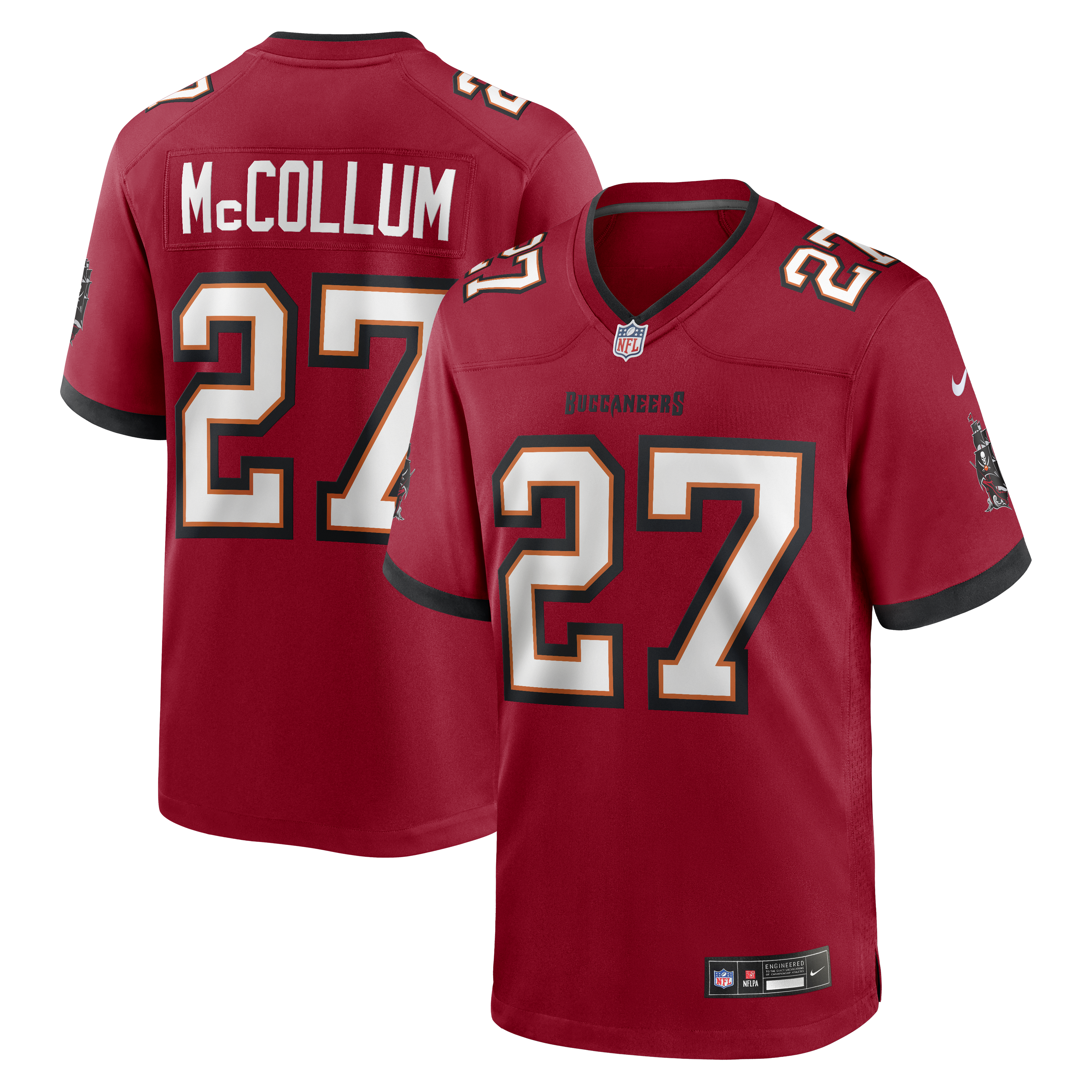 Zyon McCollum Tampa Bay Buccaneers Game Player Jersey - Red | Stitched Football Jersey TJS0489