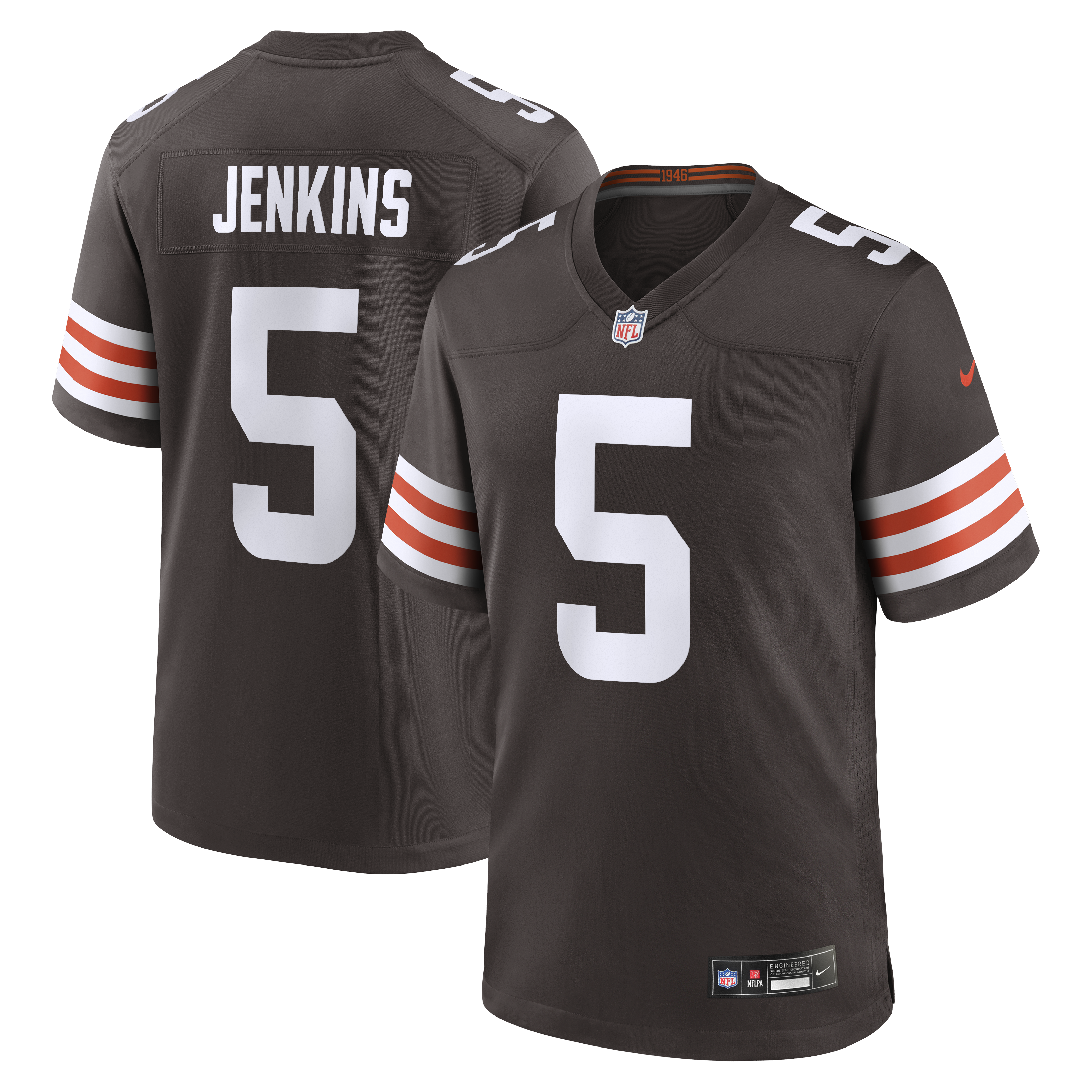 Rayshawn Jenkins Cleveland Browns Team Game Jersey - Brown | Stitched Football Jersey TJS0359