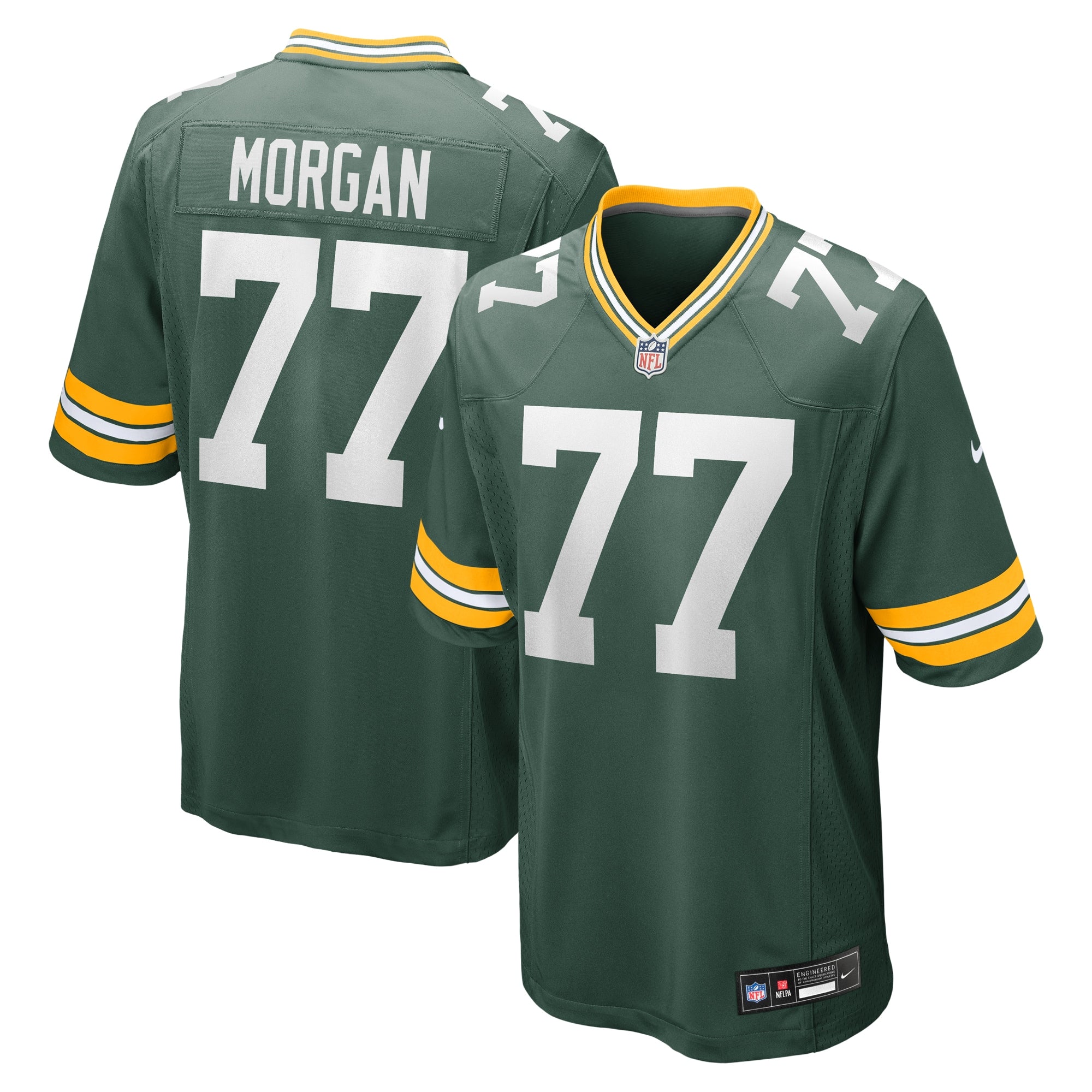 Jordan Morgan Green Bay Packers Player Game Jersey - Green | Stitched Football Jersey TJS0479