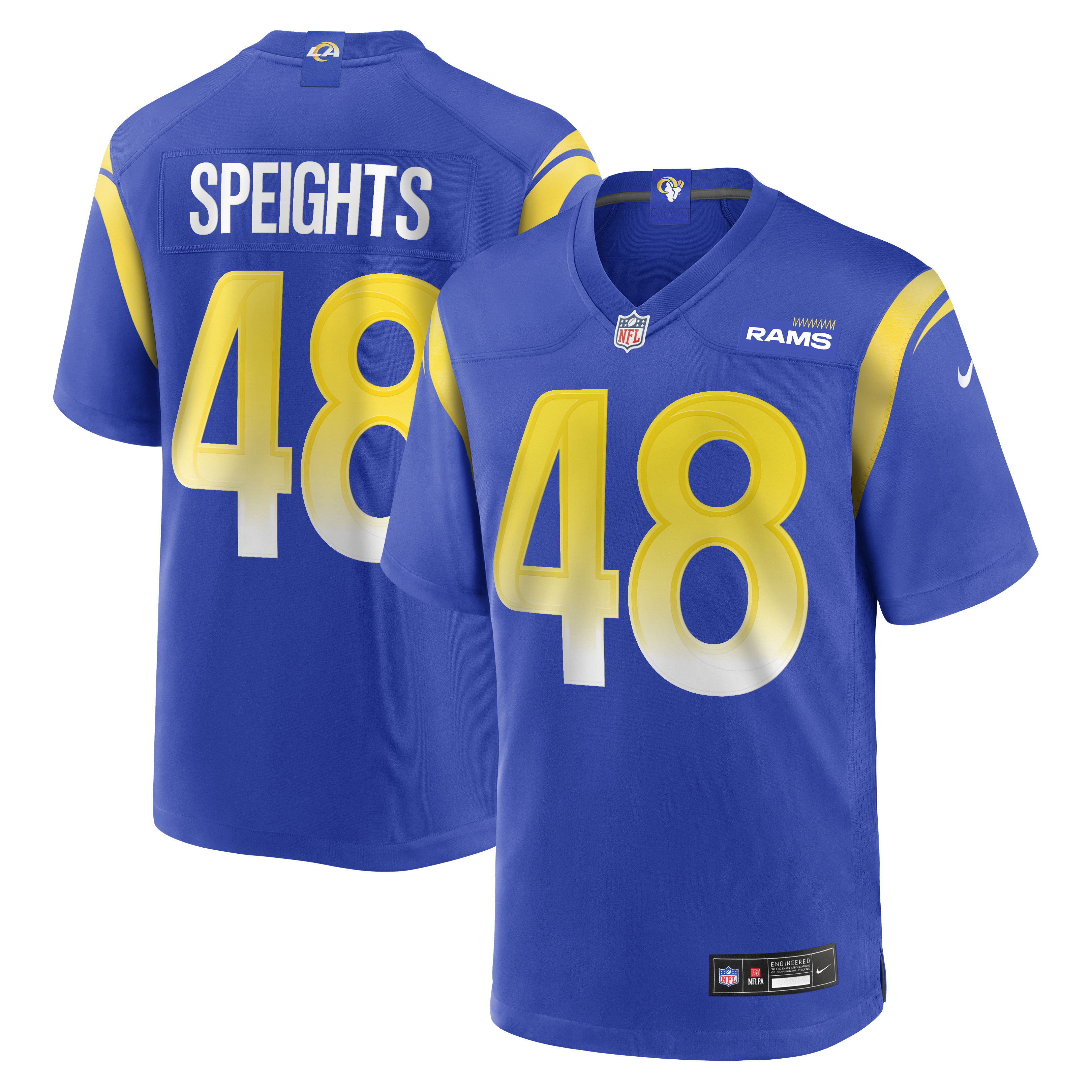 Omar Speights Los Angeles Rams Game Jersey - Royal | Stitched Football Jersey TJS0393
