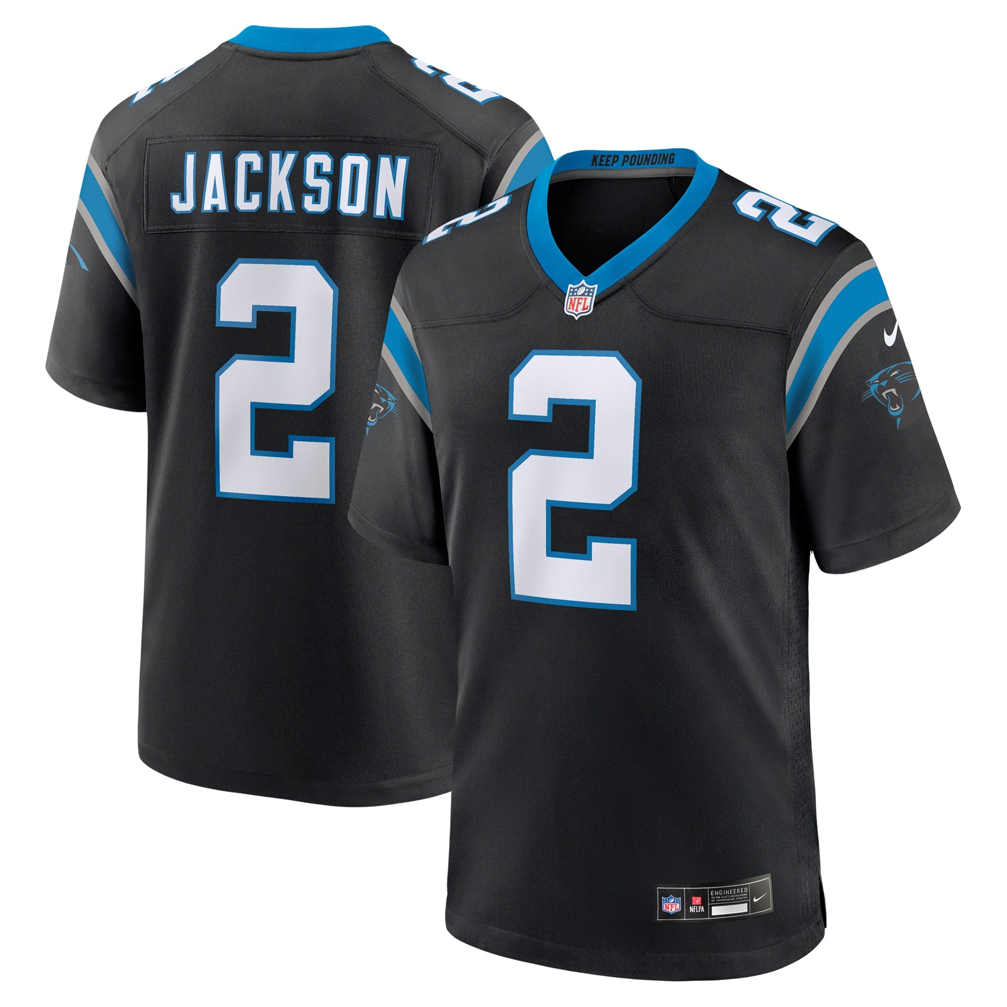 Mike Jackson Carolina Panthers Game Jersey - Black | Stitched Football Jersey TJS0444