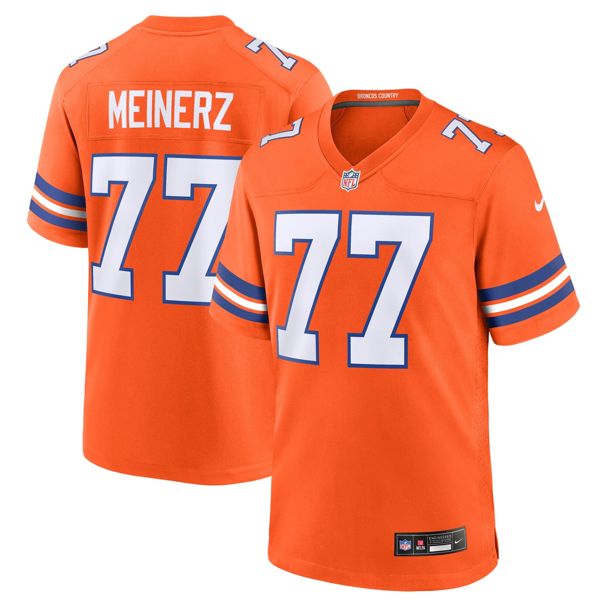Quinn Meinerz Denver Broncos Alternate Game Jersey - Orange | Stitched Football Jersey TJS0453