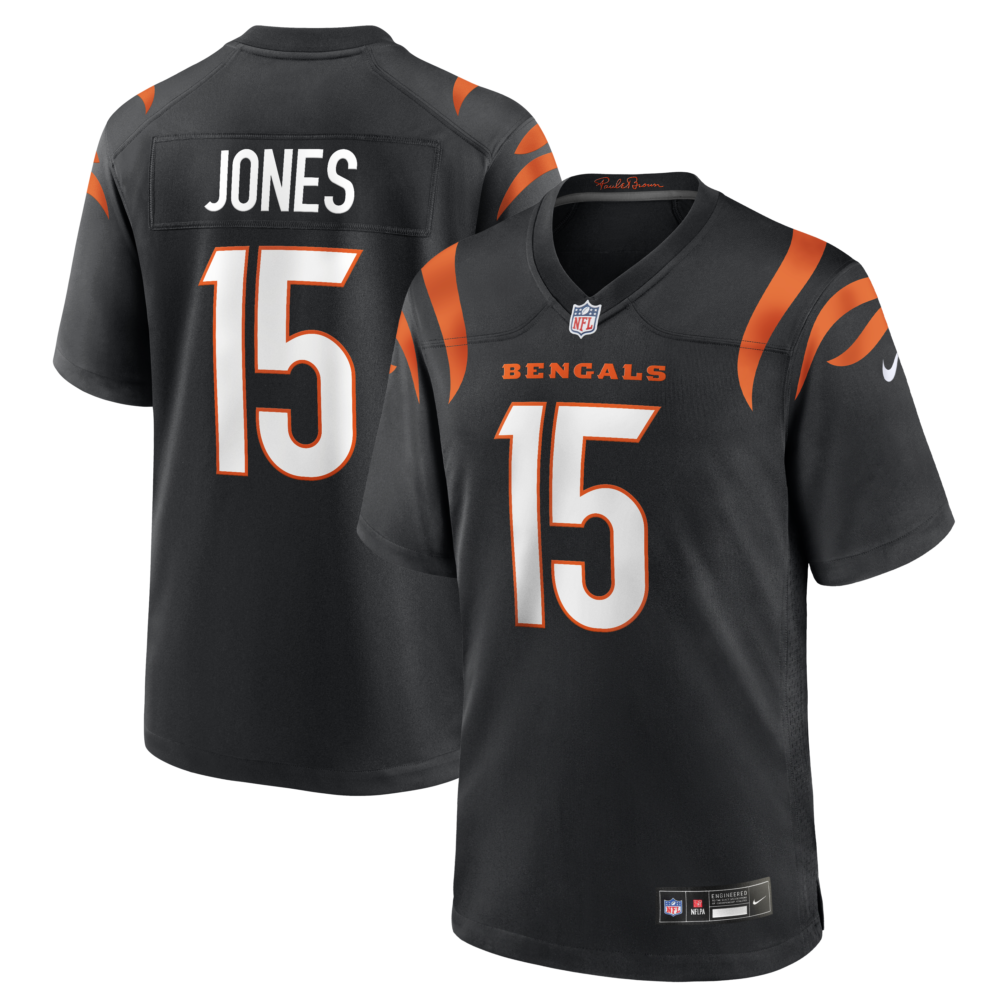 Charlie Jones Cincinnati Bengals Team Game Jersey - Black | Stitched Football Jersey TJS0420