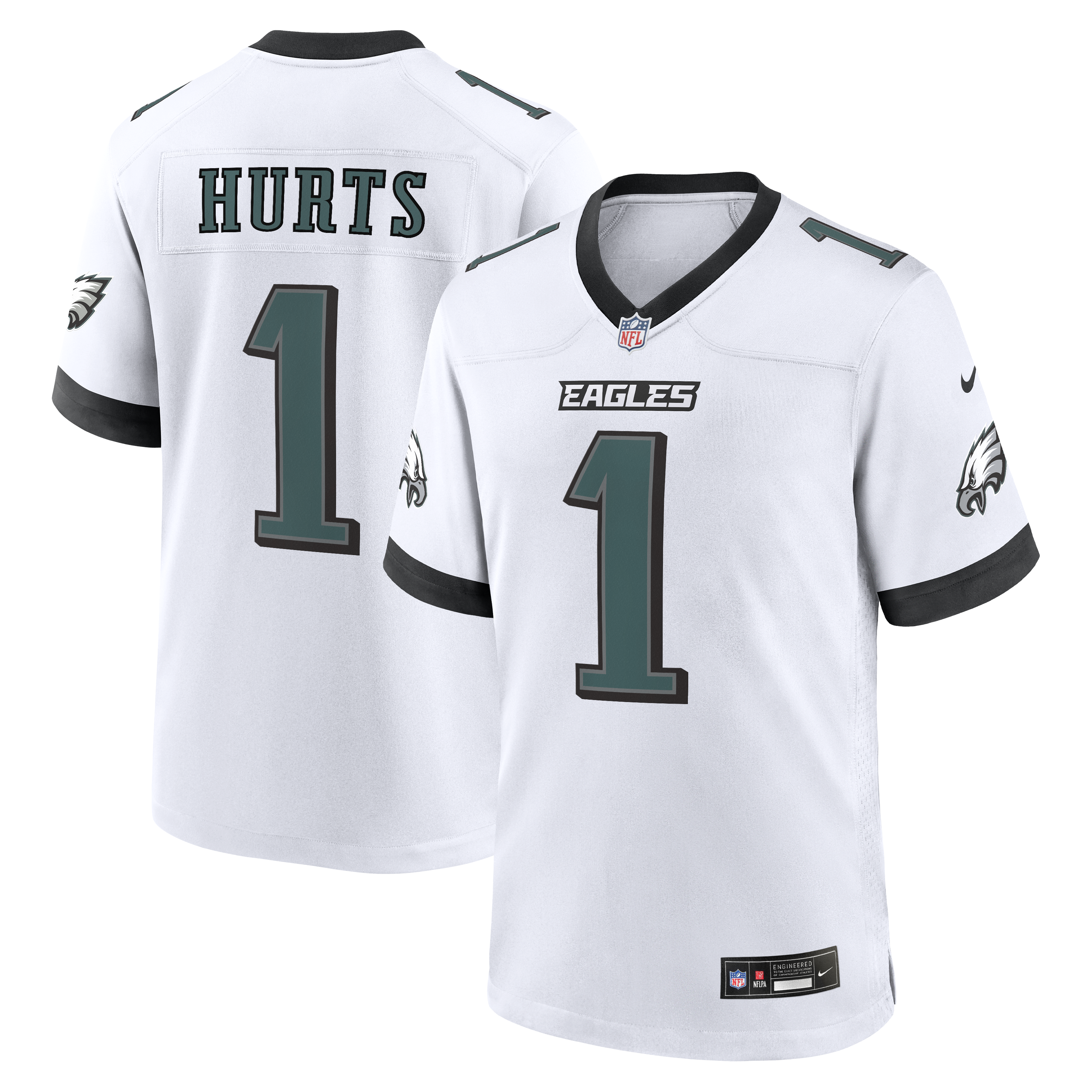 Jalen Hurts Philadelphia Eagles Game Jersey - White | Stitched Football Jersey TJS0484