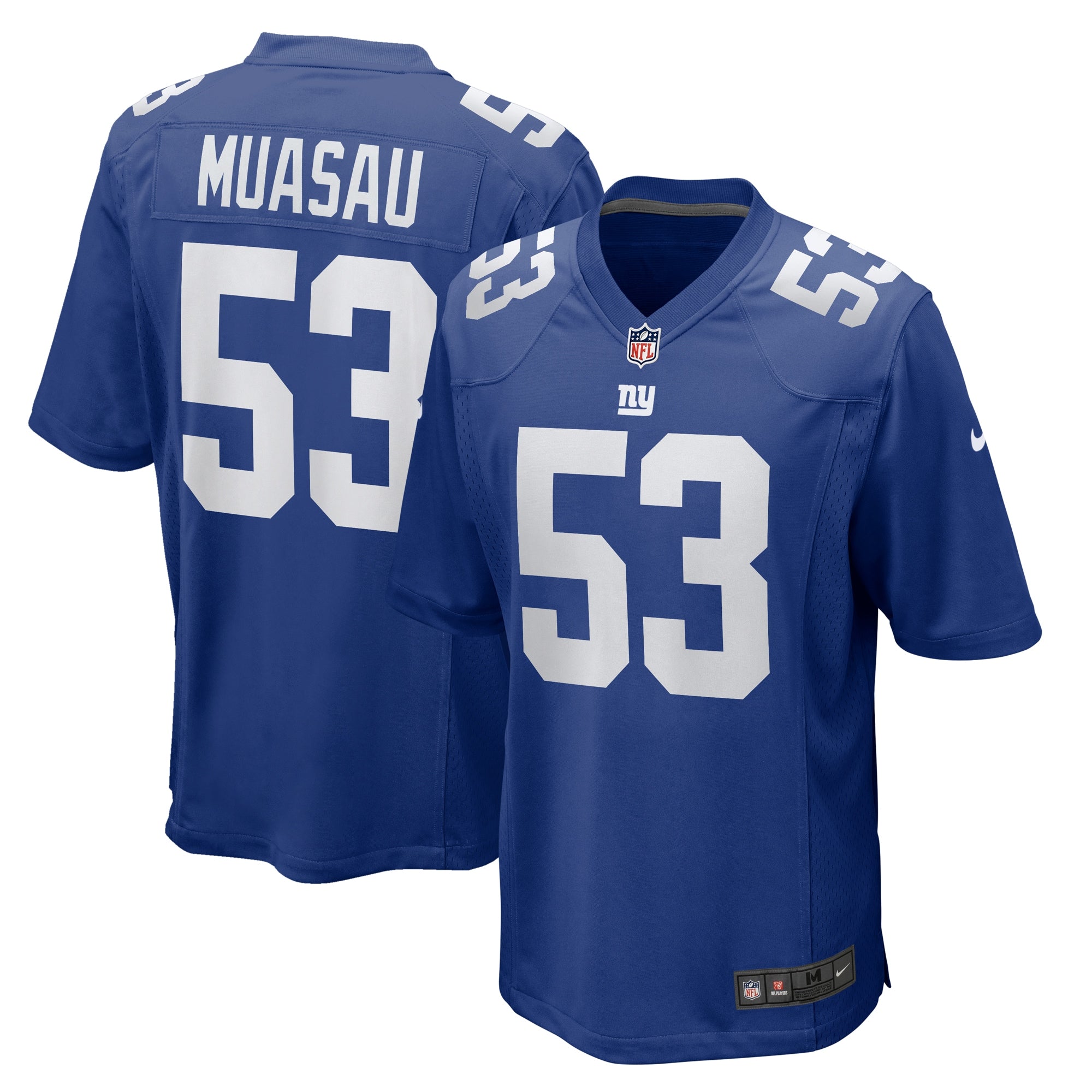 Darius Muasau New York Giants Team Game Jersey - Royal | Stitched Football Jersey TJS0503