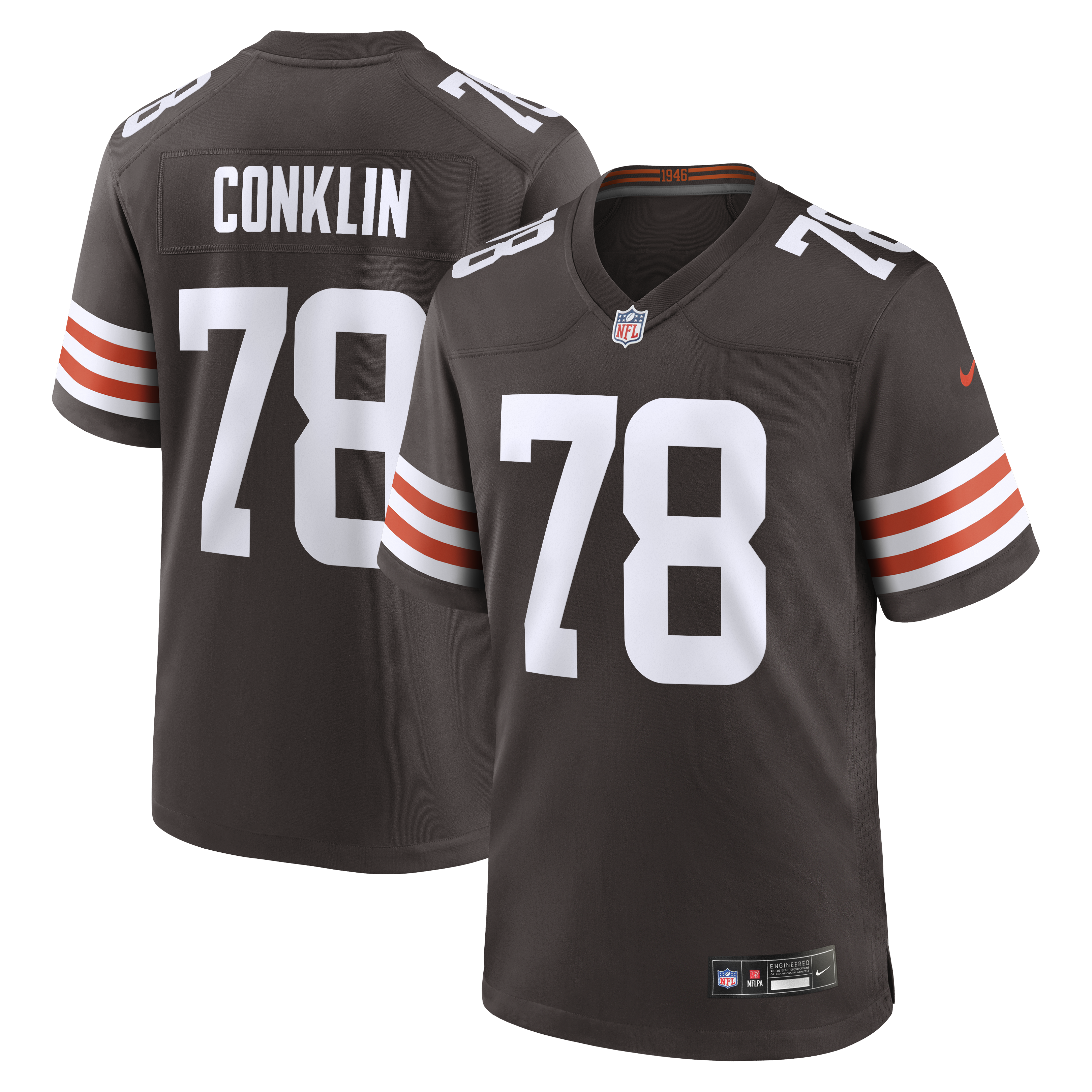 Jack Conklin Cleveland Browns Game Player Jersey - Brown | Stitched Football Jersey TJS0515