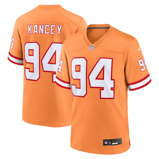 Calijah Kancey Tampa Bay Buccaneers Alternate Game Jersey - Orange | Stitched Football Jersey TJS0512