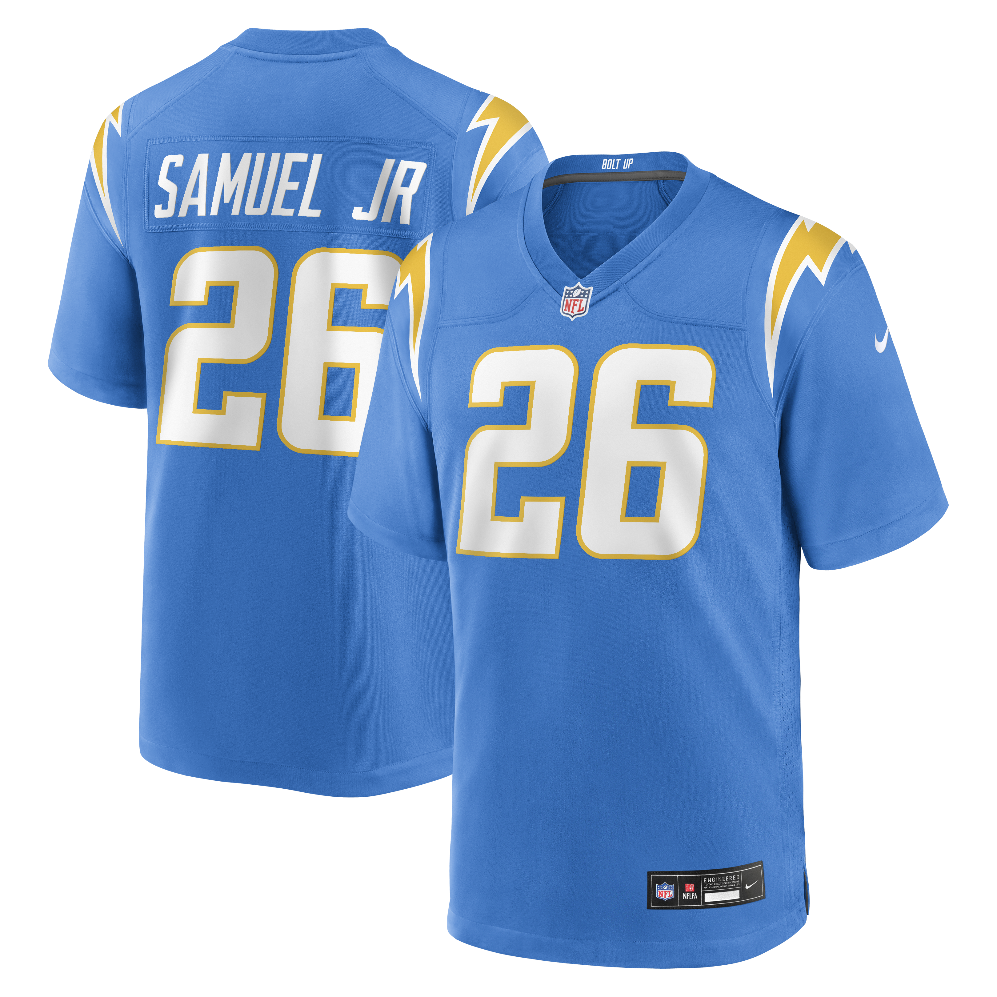 Asante Samuel Jr. Los Angeles Chargers Game Player Jersey - Powder Blue | Stitched Football Jersey TJS0557