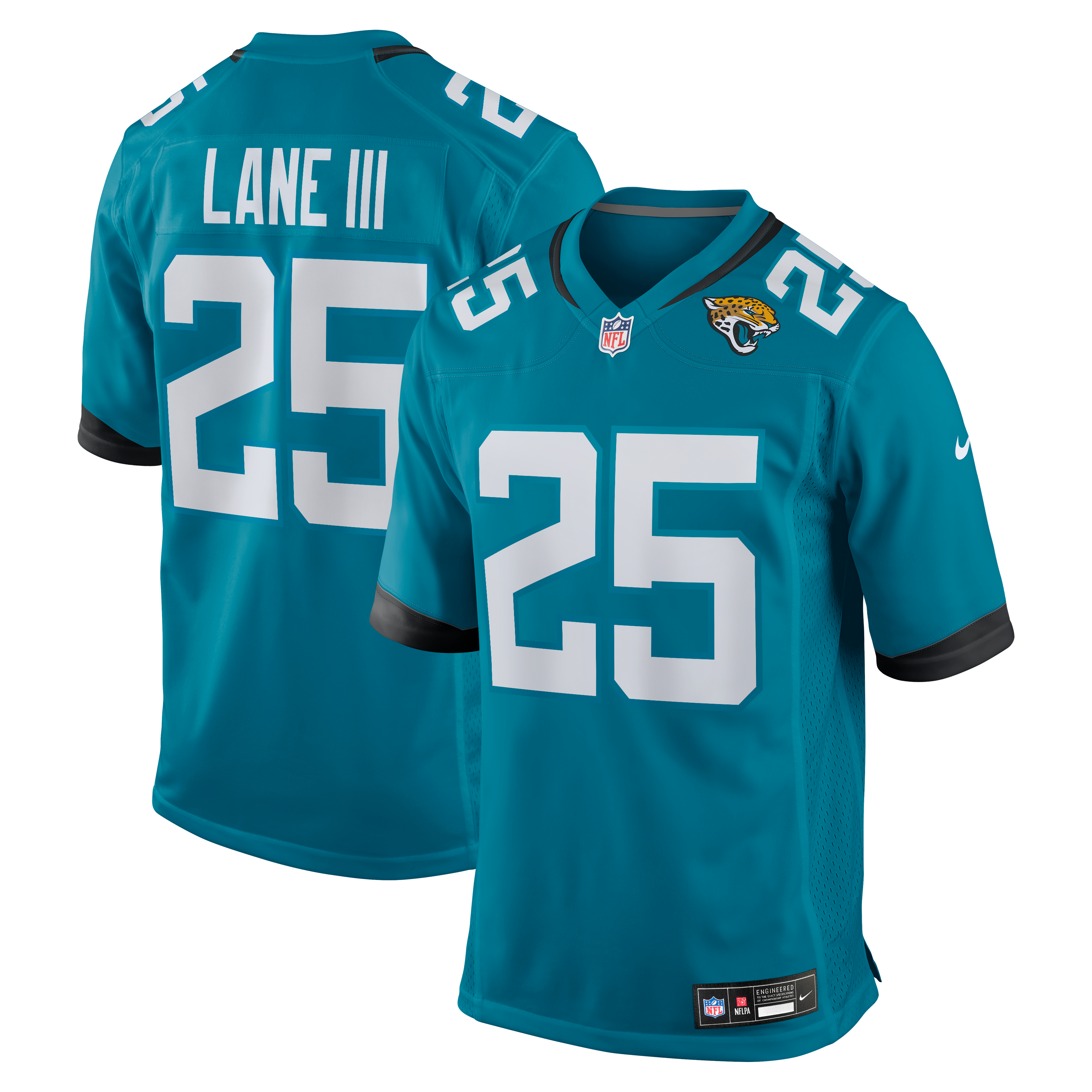 Rayuan Lane III Jacksonville Jaguars Team Game Jersey - Teal | Stitched Football Jersey TJS0429