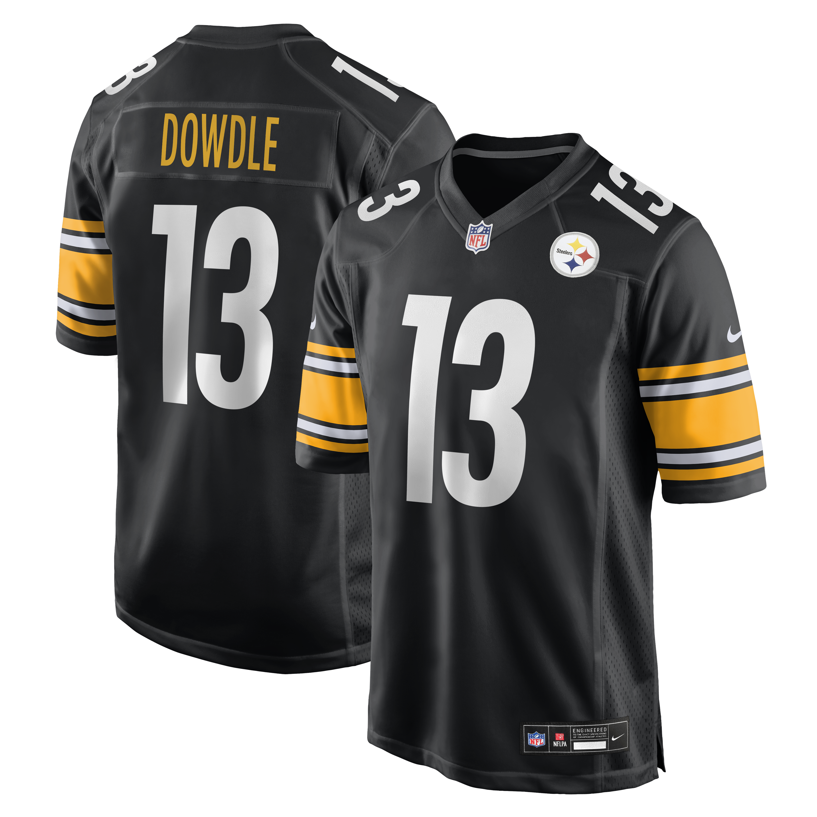 Rico Dowdle Pittsburgh Steelers Game Jersey - Black | Stitched Football Jersey TJS0548