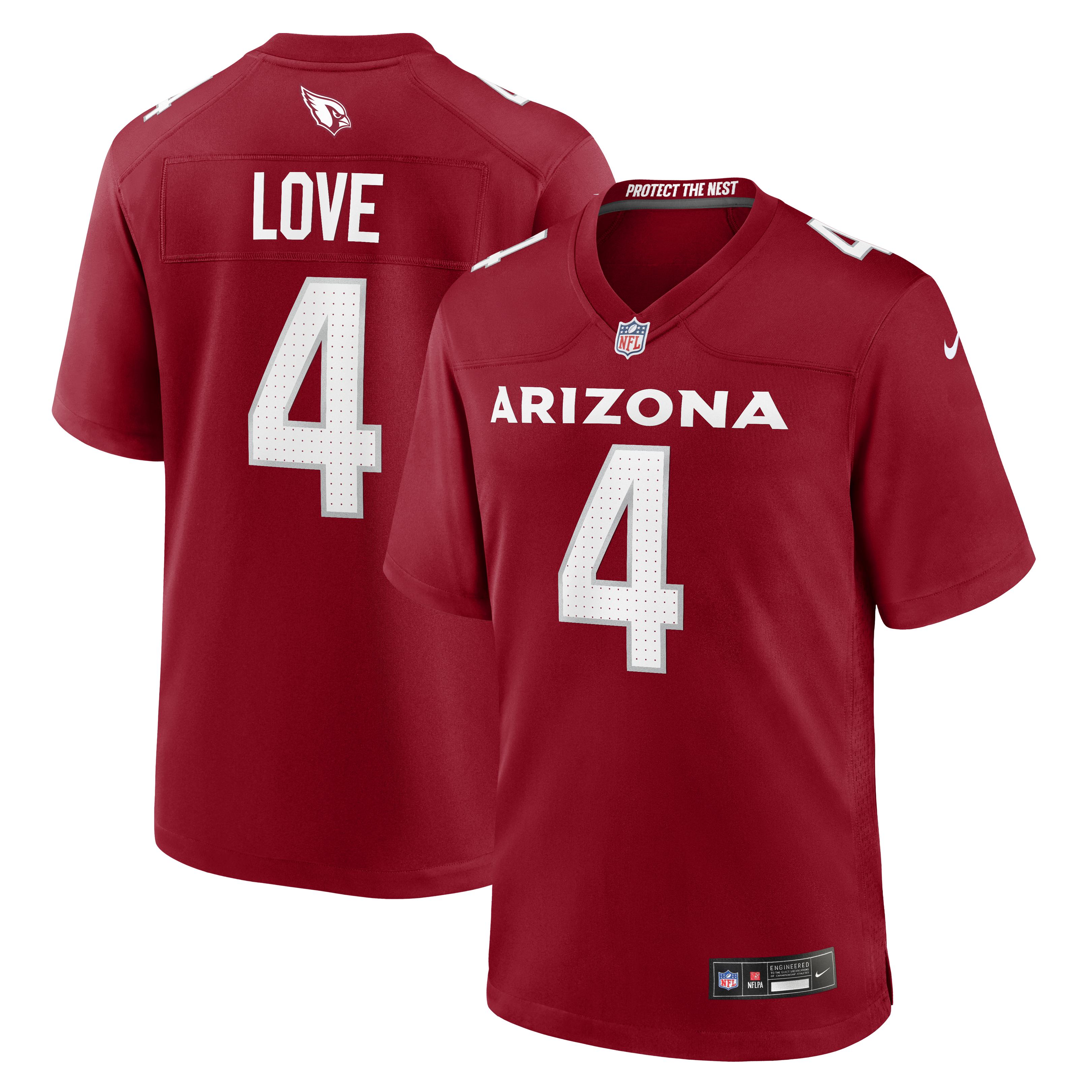 Jeremiyah Love Arizona Cardinals 2026 NFL Draft First Round Pick No. 3 Team Game Jersey - Cardinal | Stitched Football Jersey TJS0490