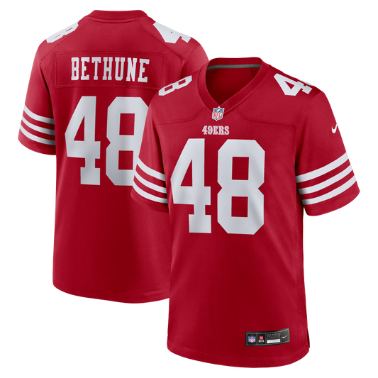 Tatum Bethune San Francisco 49ers Game Jersey - Scarlet | Stitched Football Jersey TJS0514