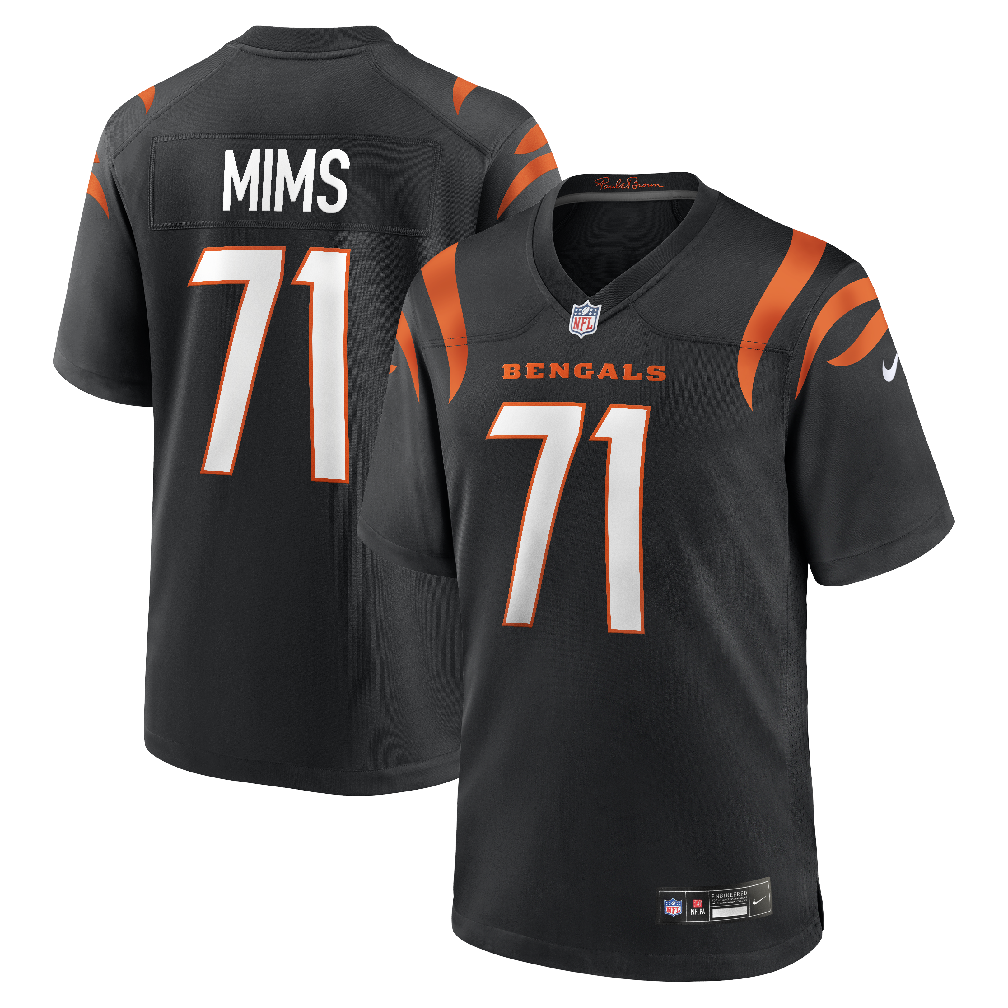 Amarius Mims Cincinnati Bengals Player Game Jersey - Black | Stitched Football Jersey TJS0446