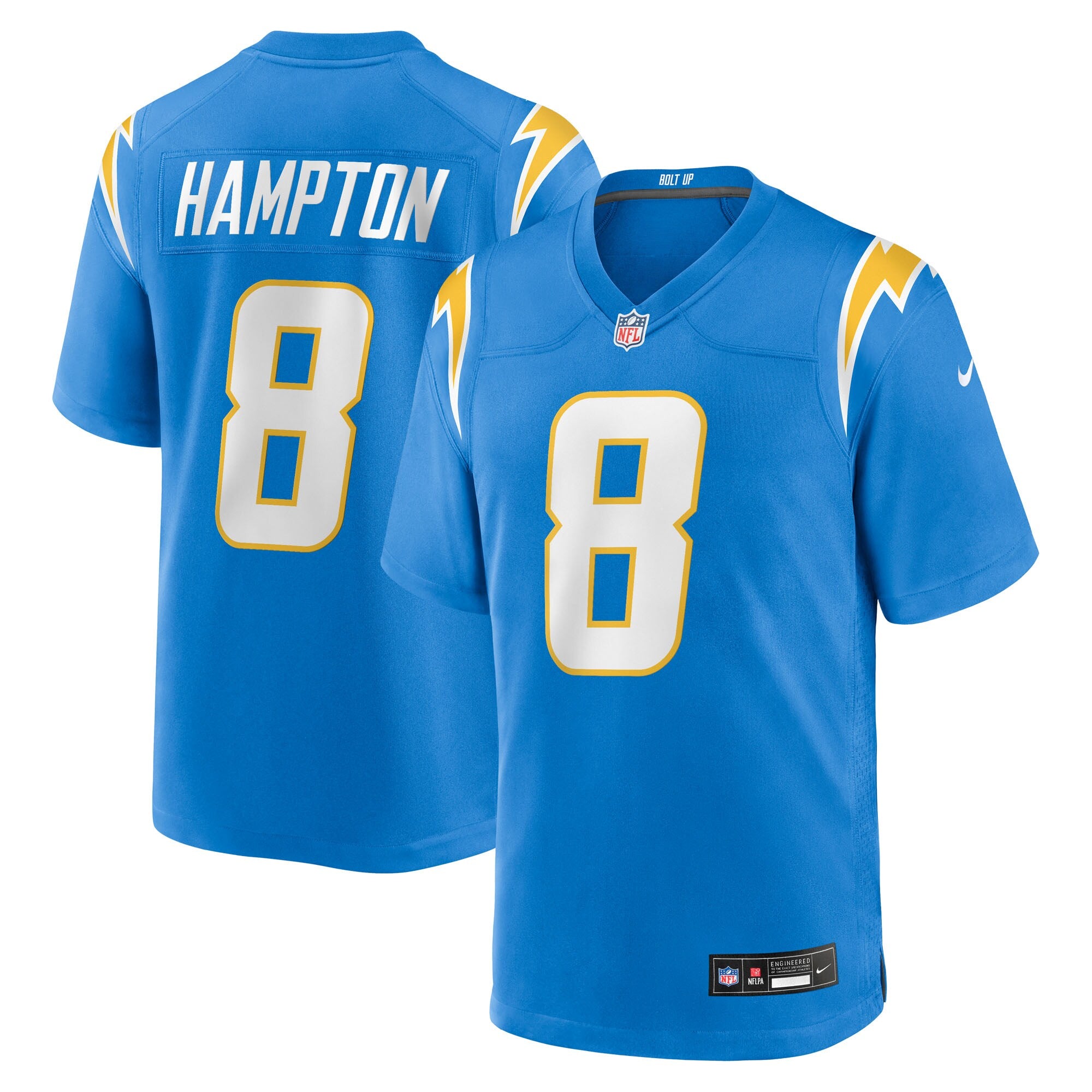 Omarion Hampton Los Angeles Chargers Game Player Jersey - Powder Blue | Stitched Football Jersey TJS0488