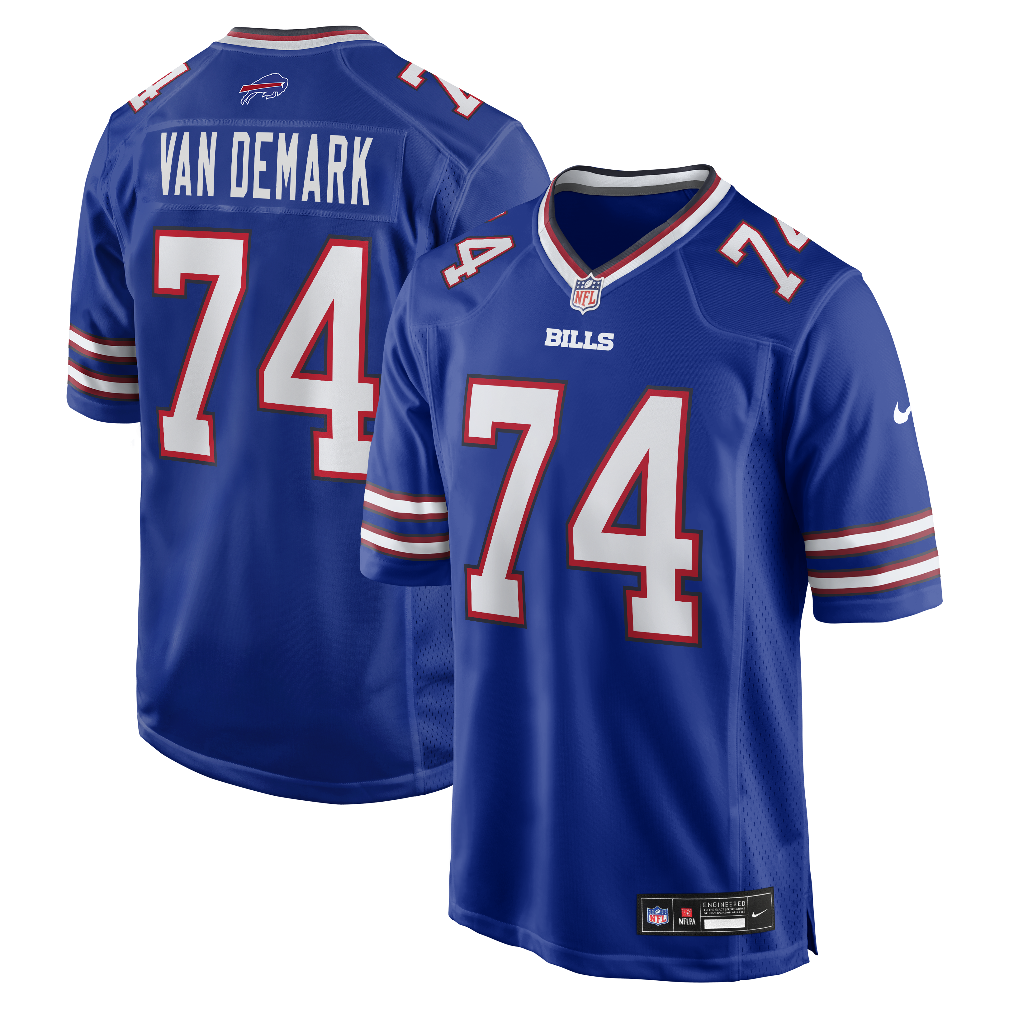 Ryan Van Demark Buffalo Bills Game Player Jersey - Royal | Stitched Football Jersey TJS0395
