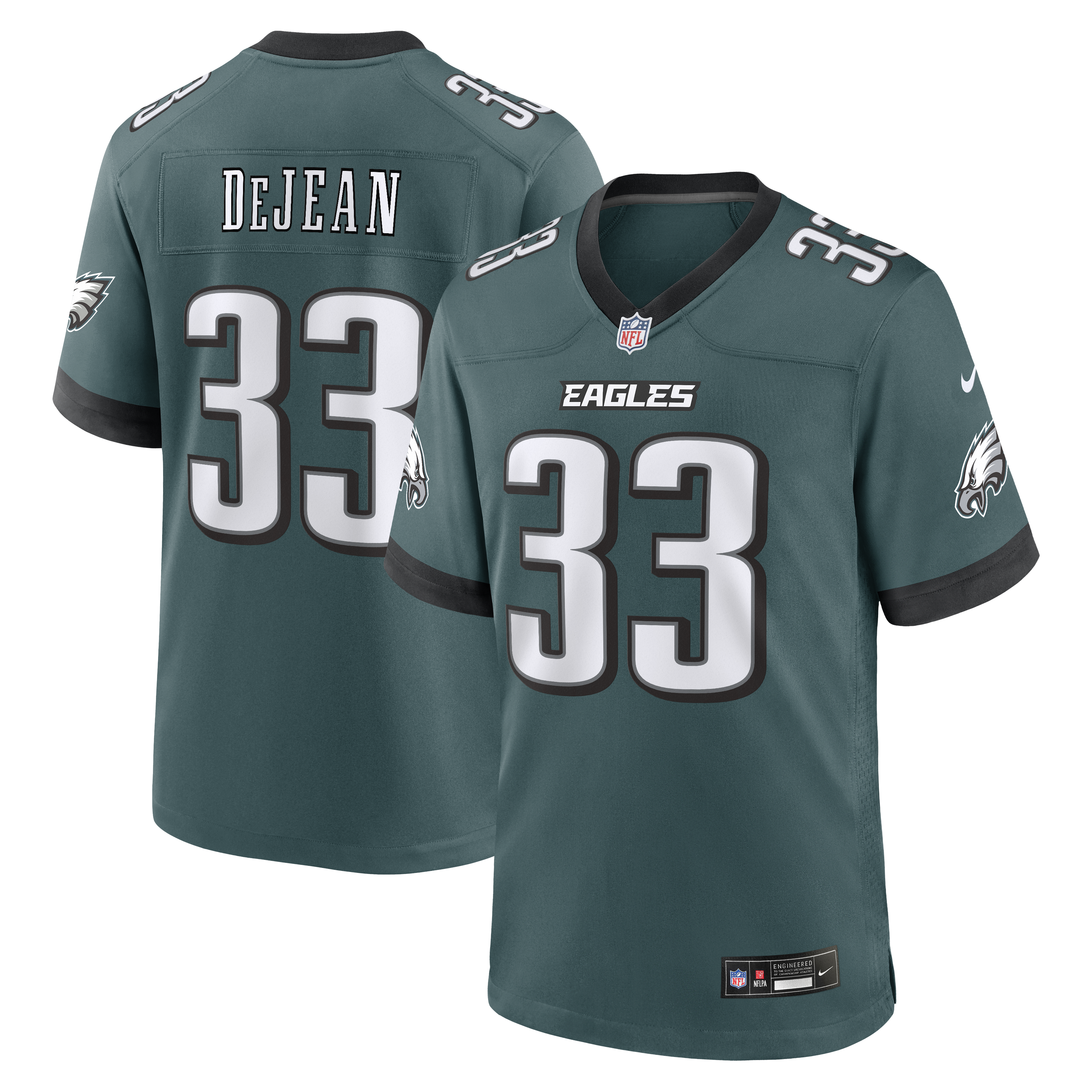 Cooper DeJean Philadelphia Eagles Team Game Jersey - Midnight Green | Stitched Football Jersey TJS0533