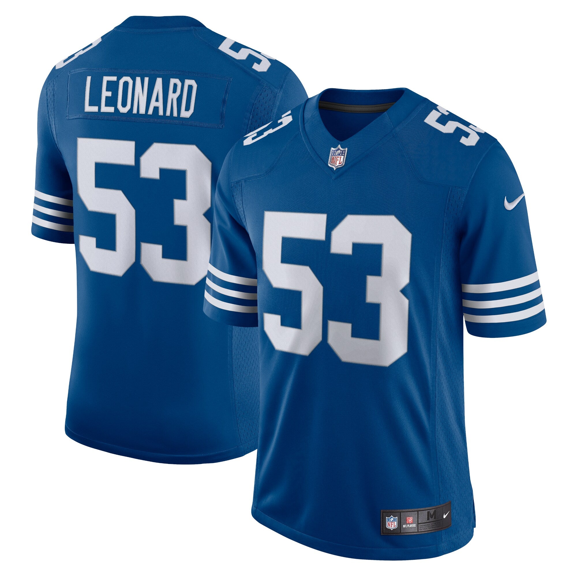 Men's Darius Leonard Royal Indianapolis Colts Alternate Vapor Limited Jersey | Stitched Football Jersey TJS0540