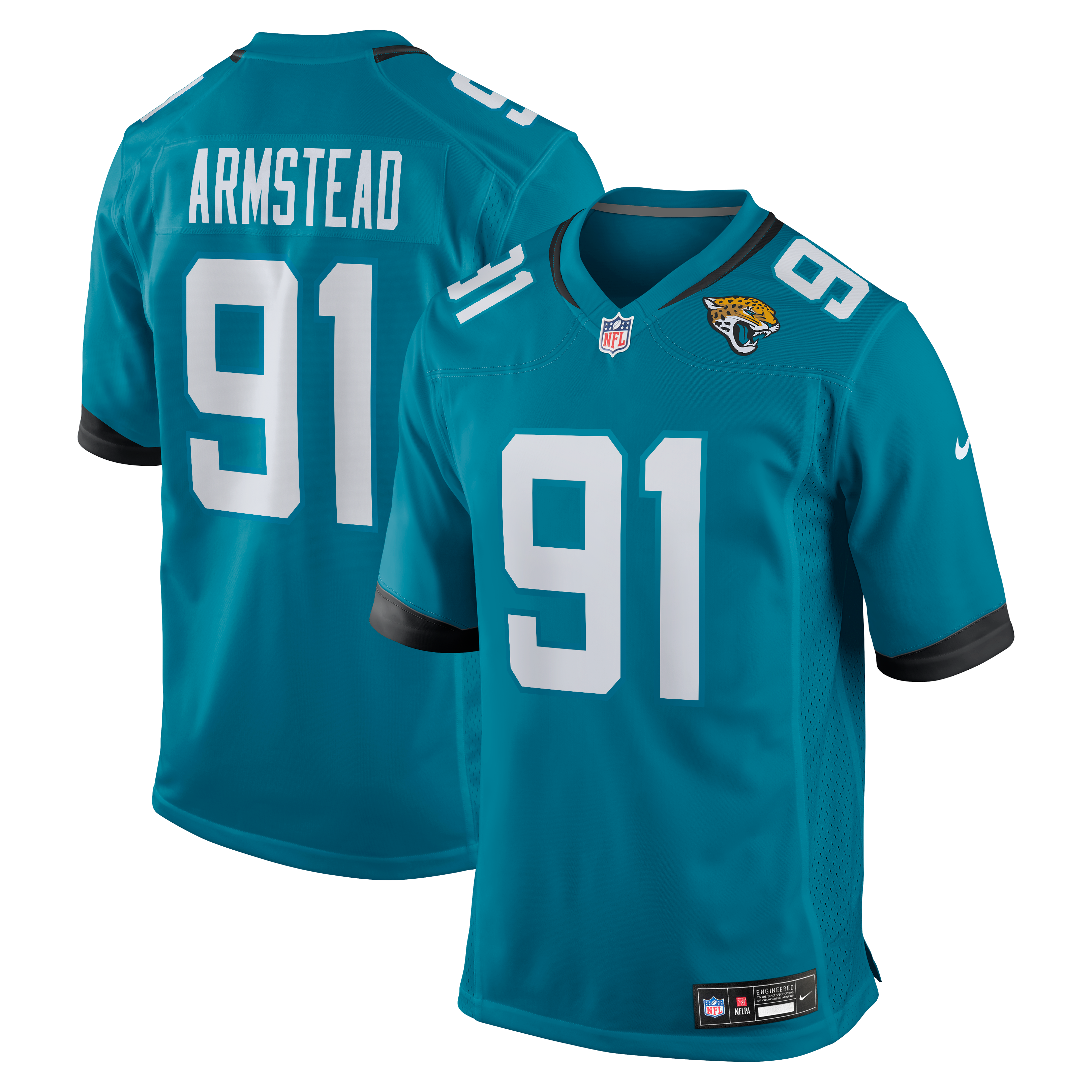 Arik Armstead Jacksonville Jaguars Team Game Jersey - Teal | Stitched Football Jersey TJS0364