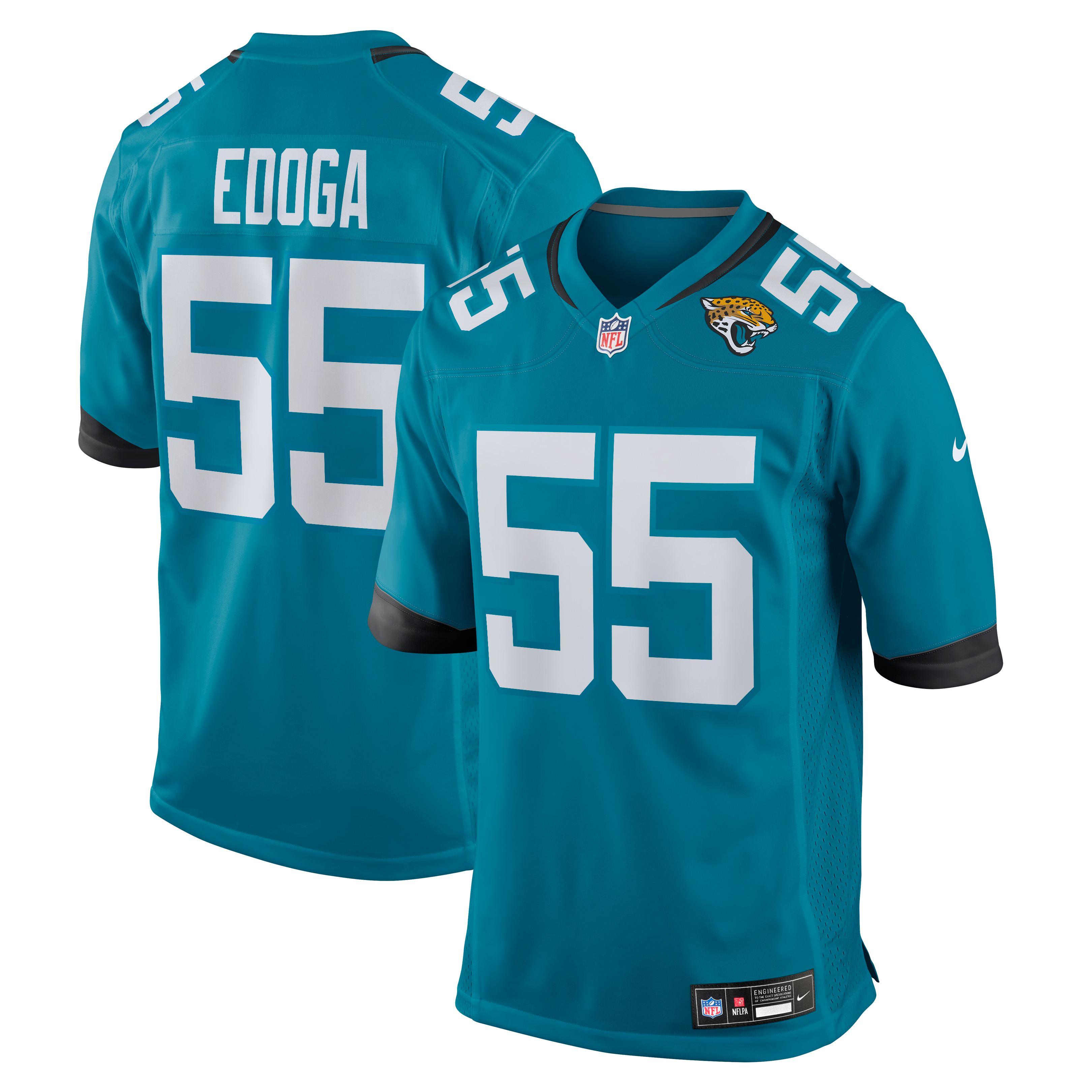 Chuma Edoga Jacksonville Jaguars Team Game Jersey - Teal | Stitched Football Jersey TJS0425