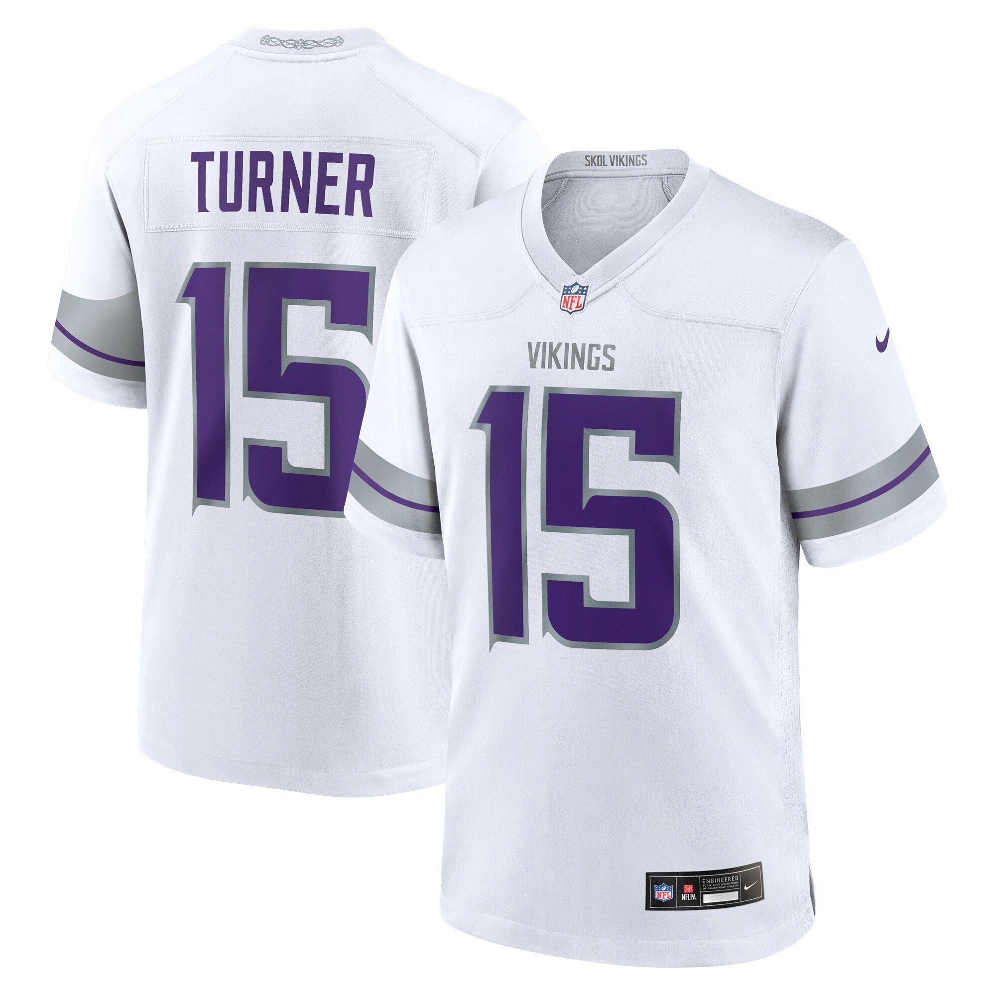 Dallas Turner Minnesota Vikings Alternate Game Jersey - White | Stitched Football Jersey TJS0464