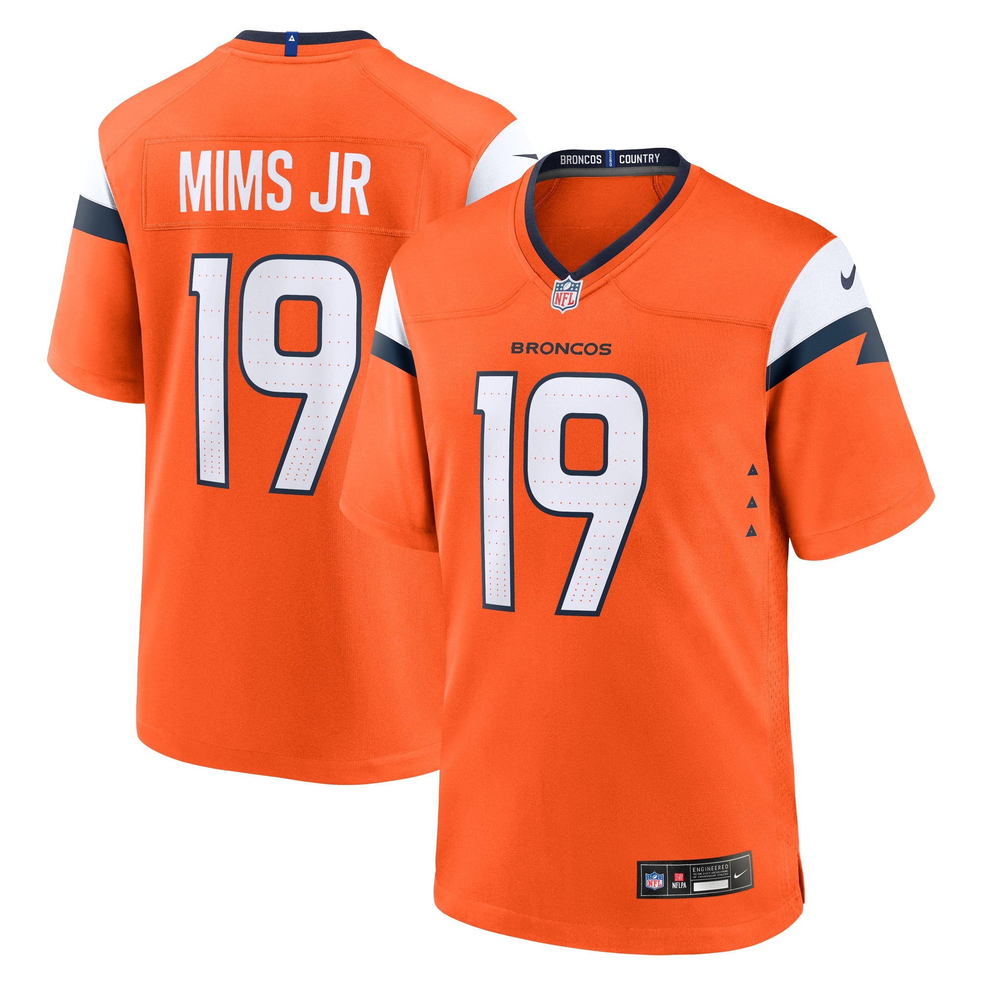 Marvin Mims Jr Denver Broncos Team Game Jersey - Orange | Stitched Football Jersey TJS0574