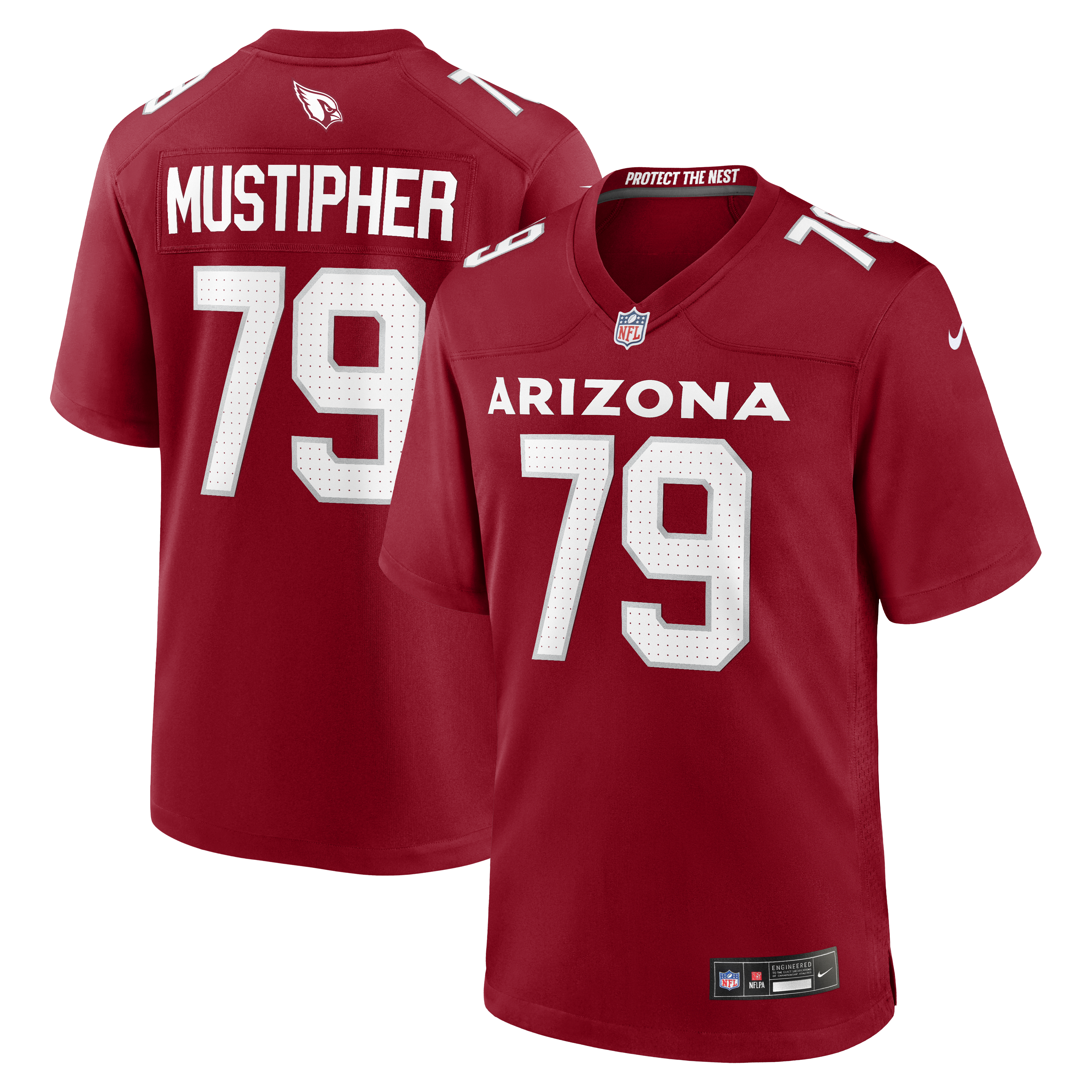 PJ Mustipher Arizona Cardinals Team Game Jersey - Cardinal | Stitched Football Jersey TJS0455