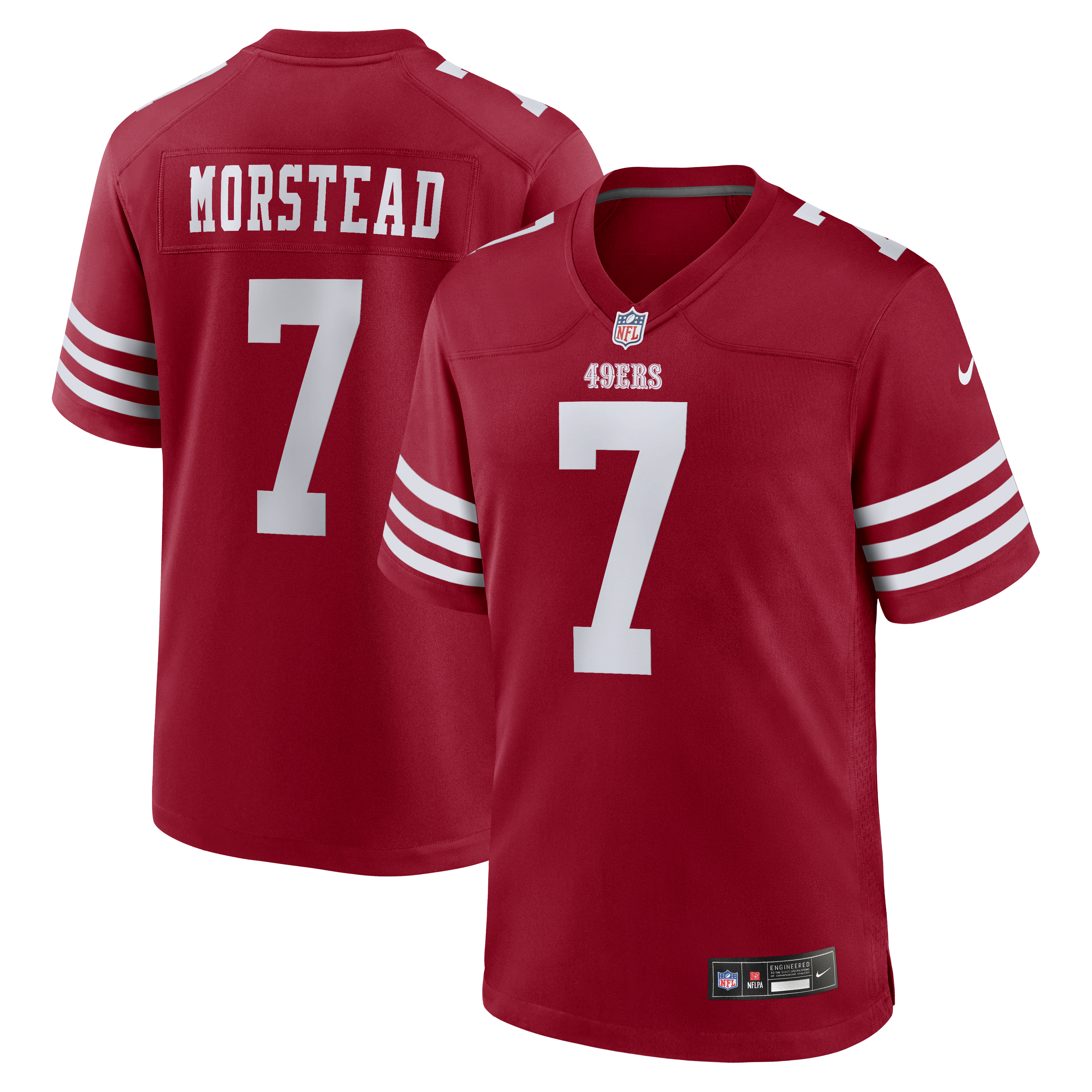 Thomas Morstead San Francisco 49ers Team Game Jersey - Scarlet | Stitched Football Jersey TJS0563