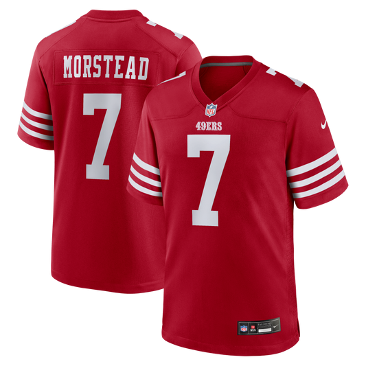Thomas Morstead San Francisco 49ers Team Game Jersey - Scarlet | Stitched Football Jersey TJS0563