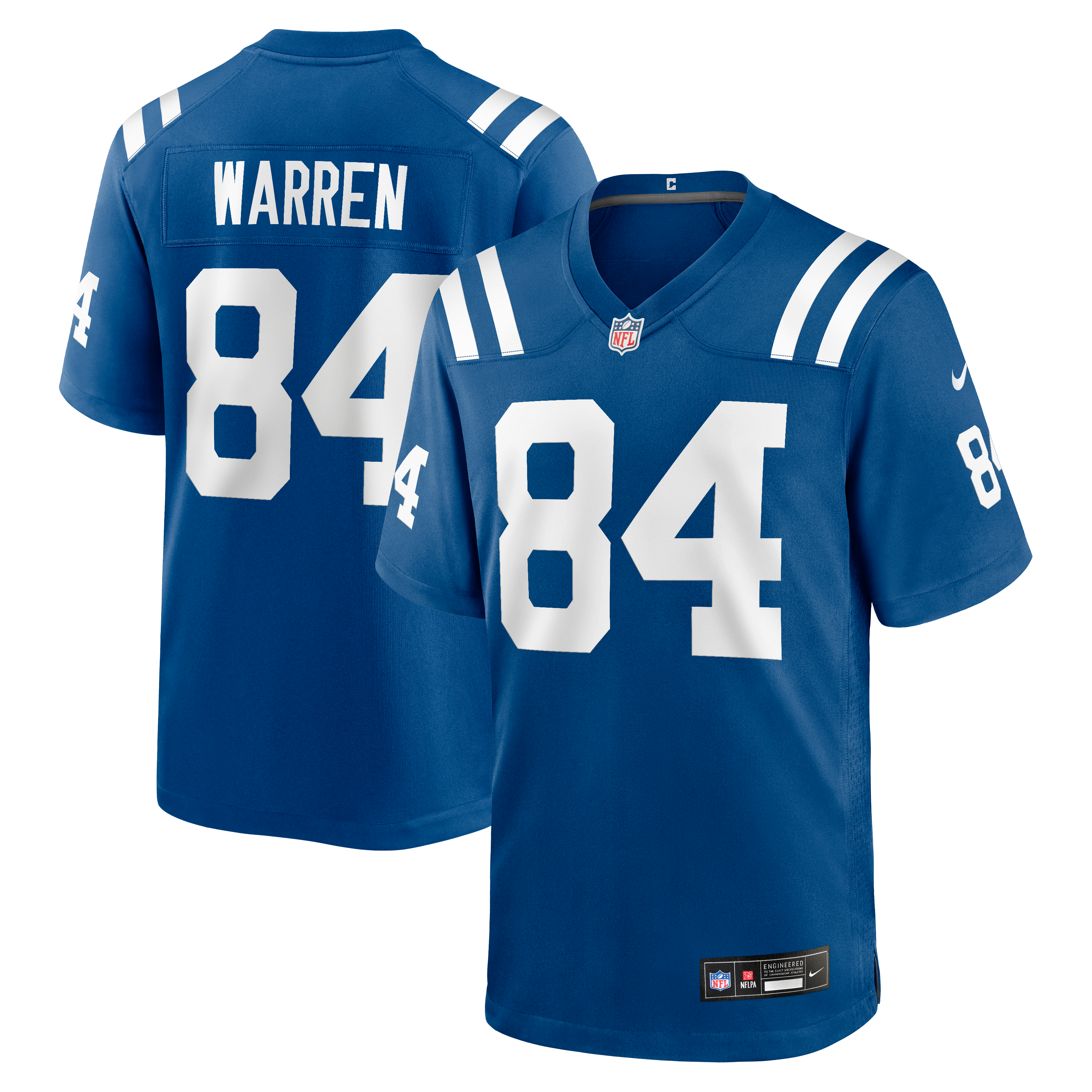Tyler Warren Indianapolis Colts Team Game Jersey - Royal | Stitched Football Jersey TJS0468