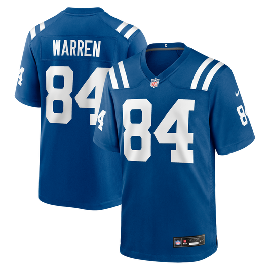 Tyler Warren Indianapolis Colts Team Game Jersey - Royal | Stitched Football Jersey TJS0468