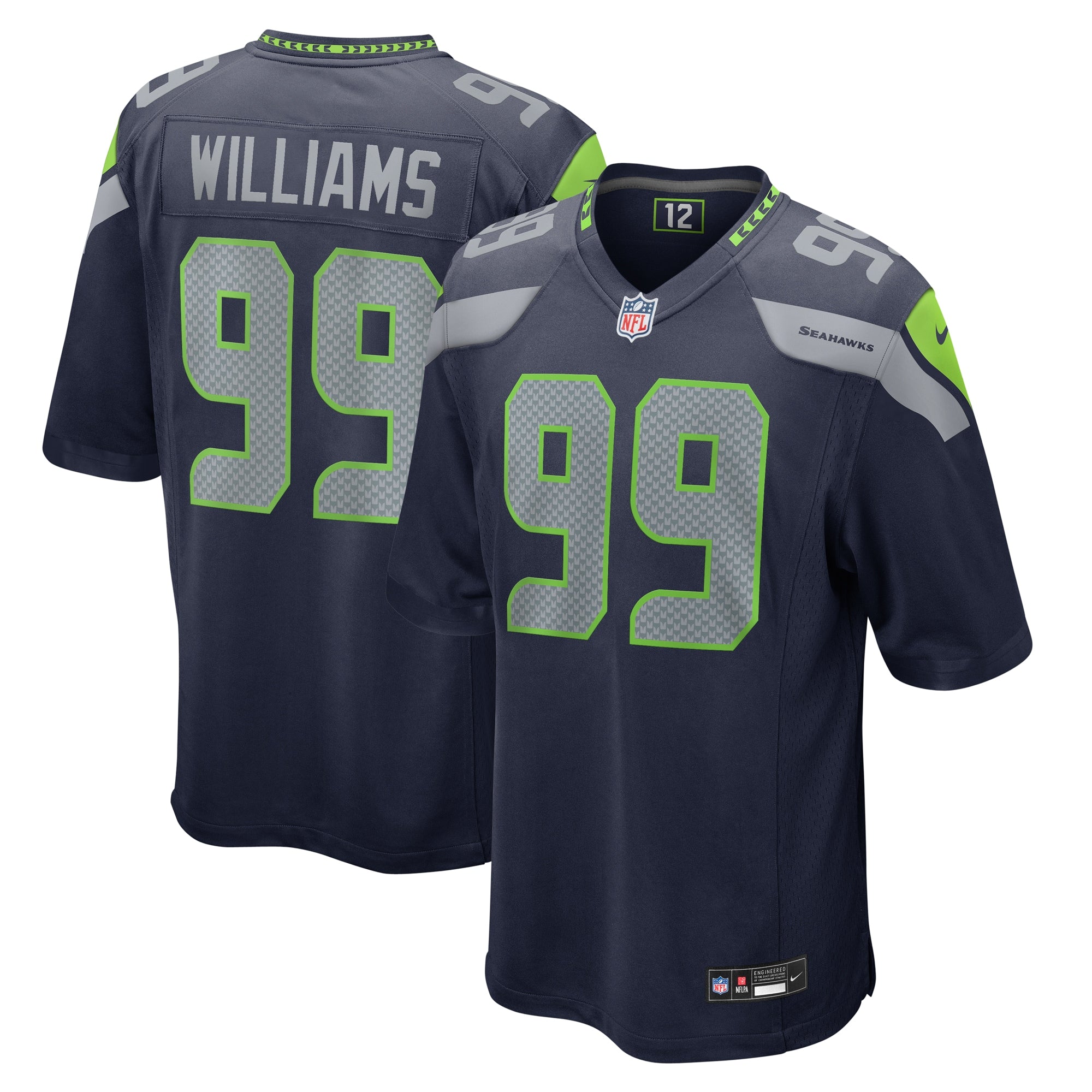 Leonard Williams Seattle Seahawks Game Jersey - College Navy | Stitched Football Jersey TJS0585