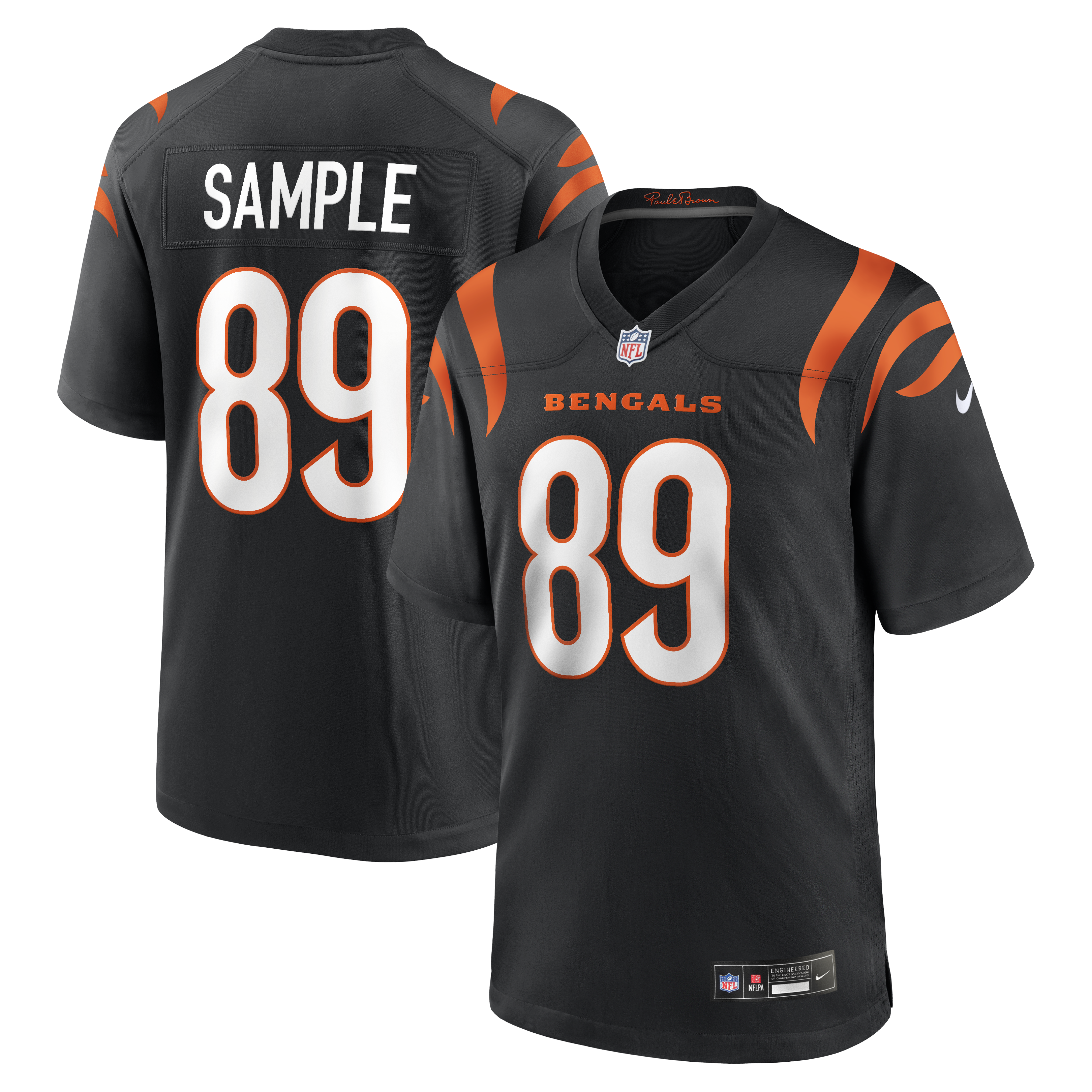 Drew Sample Cincinnati Bengals Game Jersey - Black | Stitched Football Jersey TJS0422