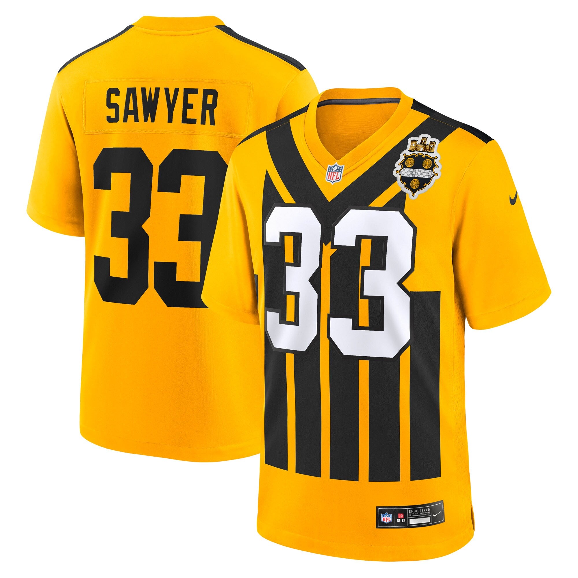 Jack Sawyer Pittsburgh Steelers Alternate Game Jersey - Gold | Stitched Football Jersey TJS0529