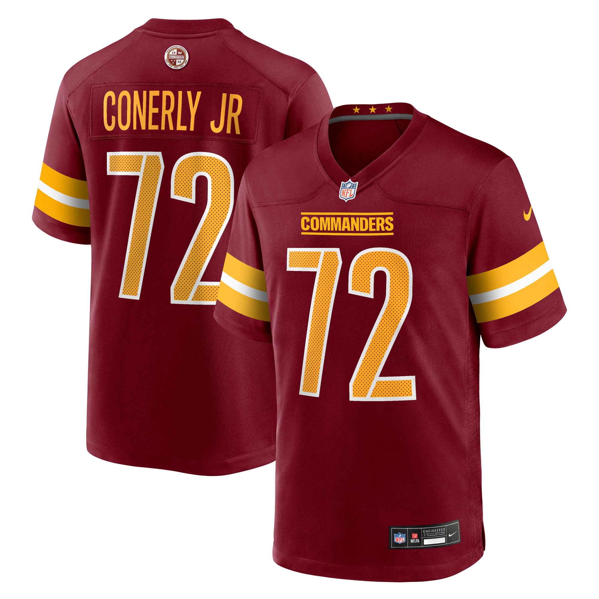 Josh Conerly Jr. Washington Commanders Team Game Jersey - Burgundy | Stitched Football Jersey TJS0405