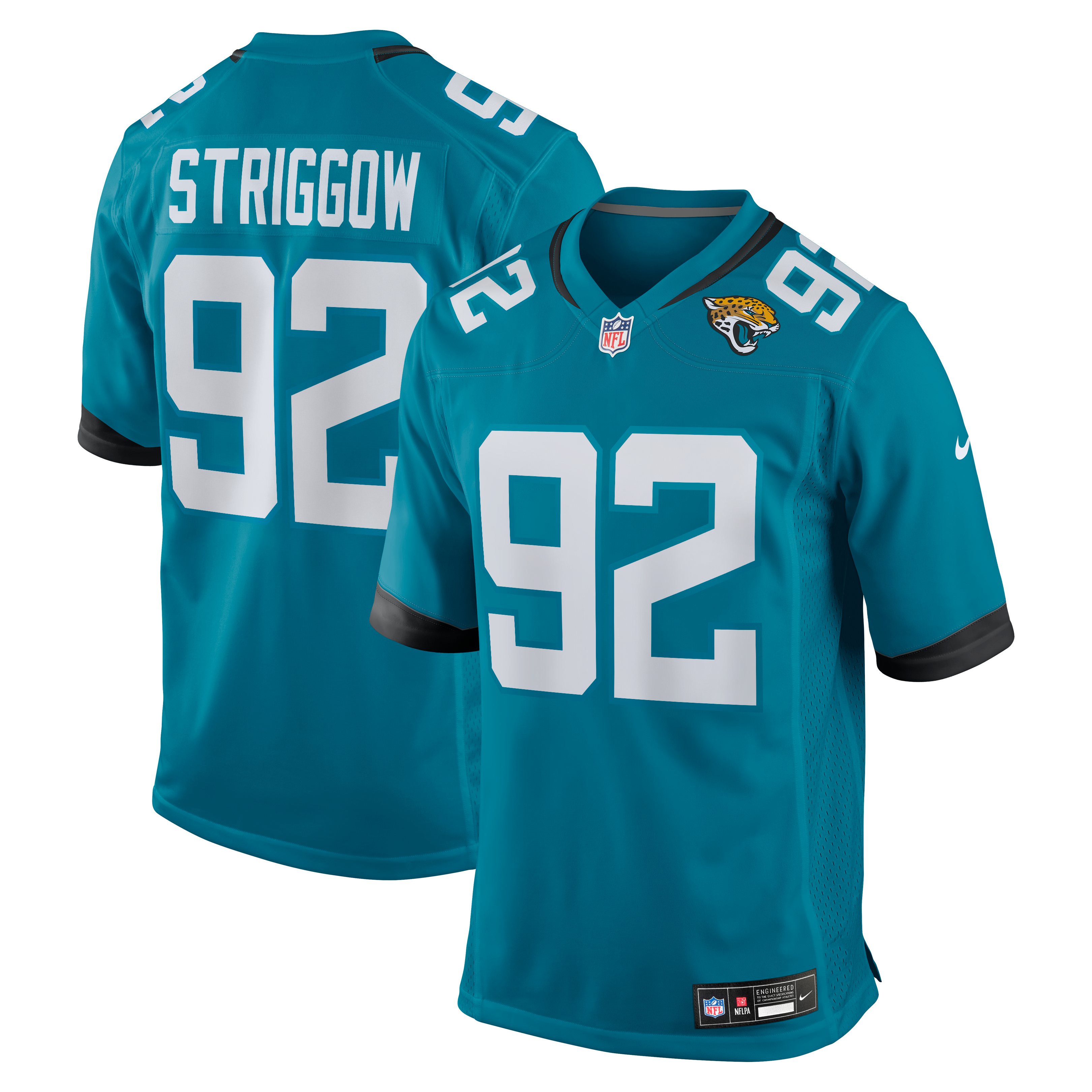 Danny Striggow Jacksonville Jaguars Team Game Jersey - Teal | Stitched Football Jersey TJS0432