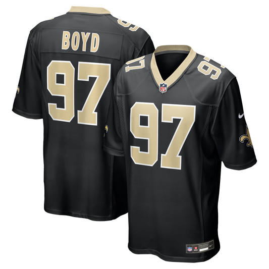Khristian Boyd New Orleans Saints Game Jersey - Black | Stitched Football Jersey TJS0483