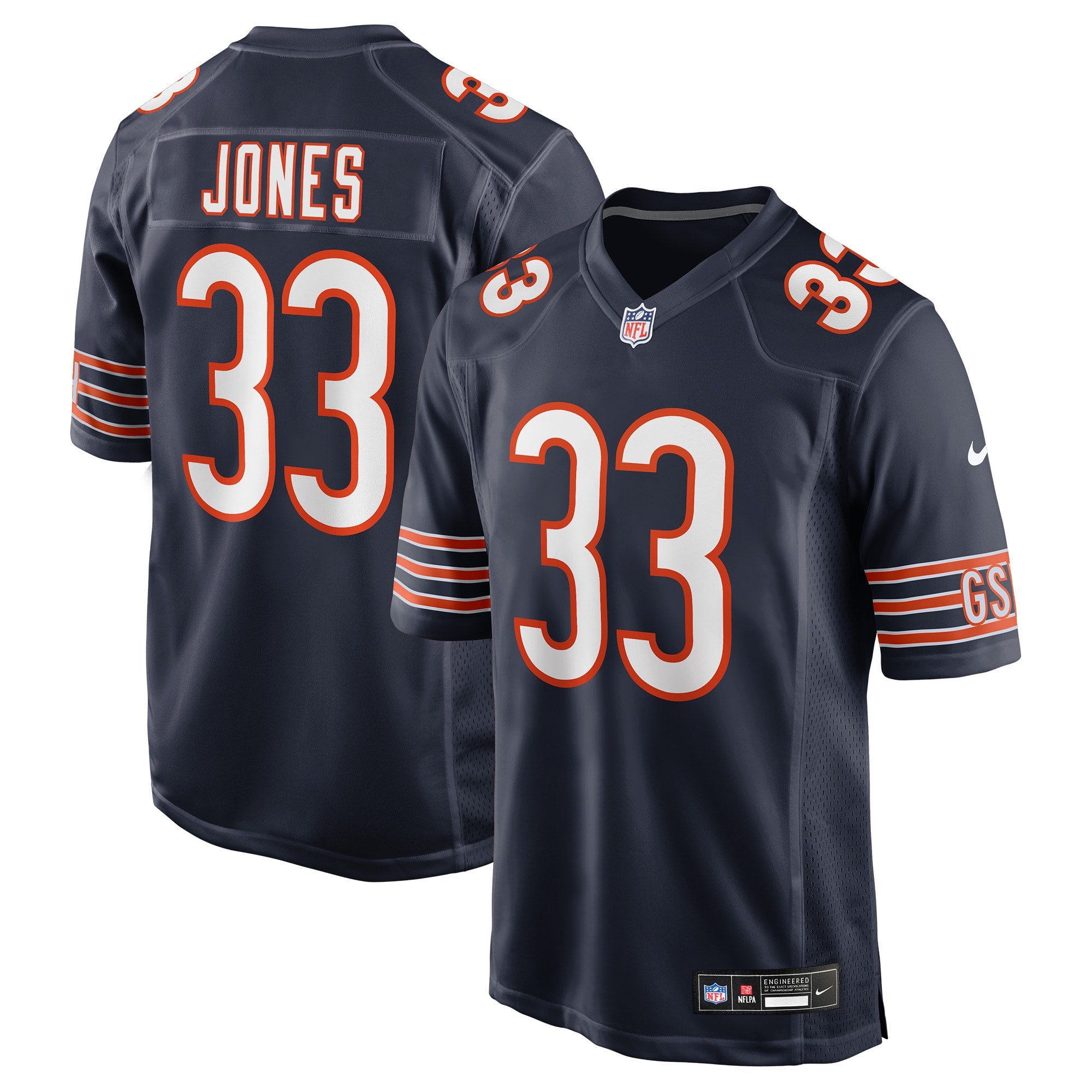 Jaylon Jones Chicago Bears Team Game Jersey - Navy | Stitched Football Jersey TJS0397