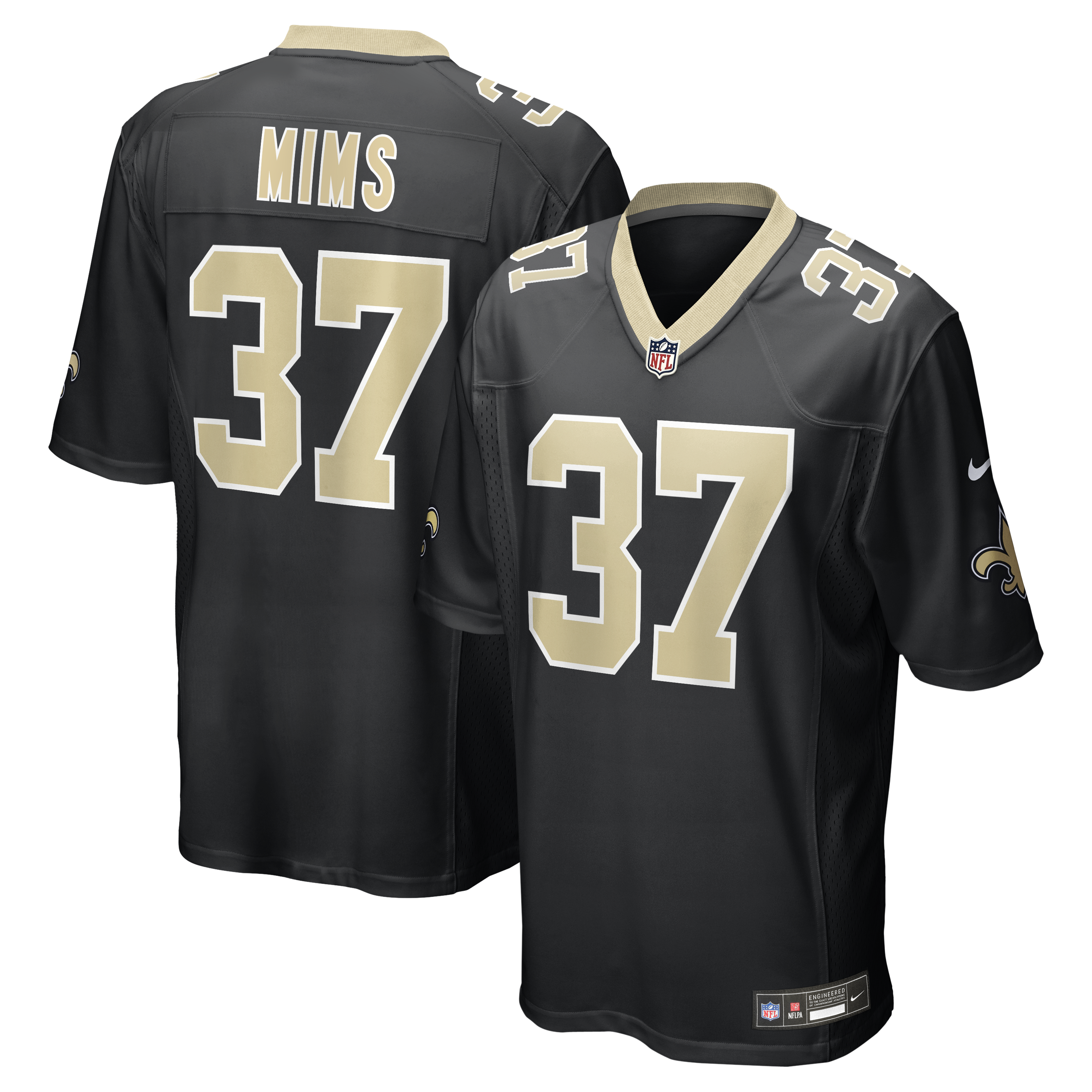 Jordan Mims New Orleans Saints Team Game Jersey - Black | Stitched Football Jersey TJS0389