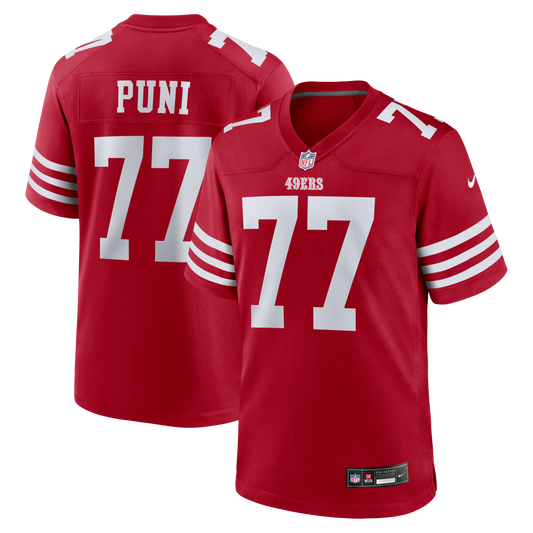 Dominick Puni San Francisco 49ers Team Game Jersey - Scarlet | Stitched Football Jersey TJS0461