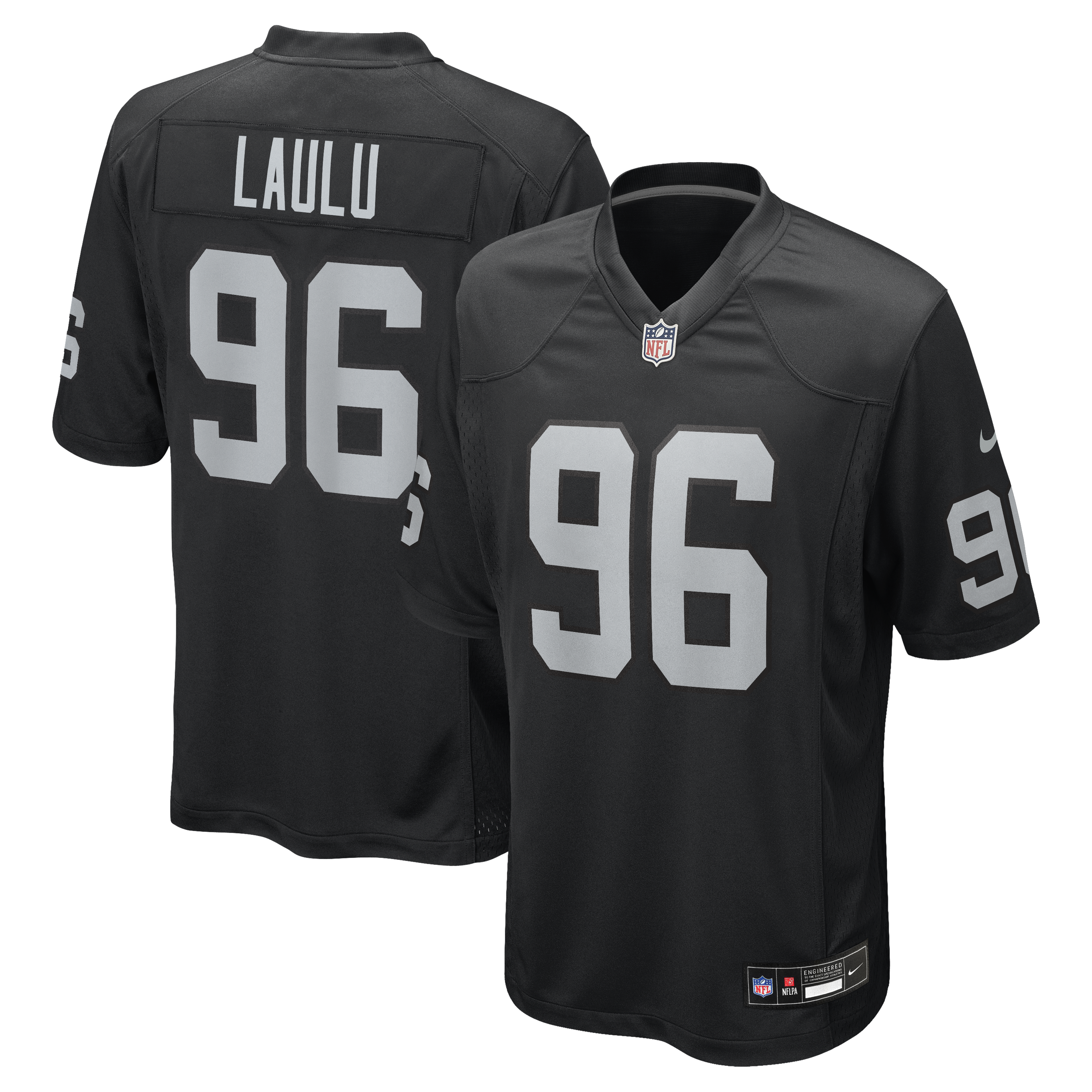 Jonah Laulu Las Vegas Raiders Team Game Jersey - Black | Stitched Football Jersey TJS0570