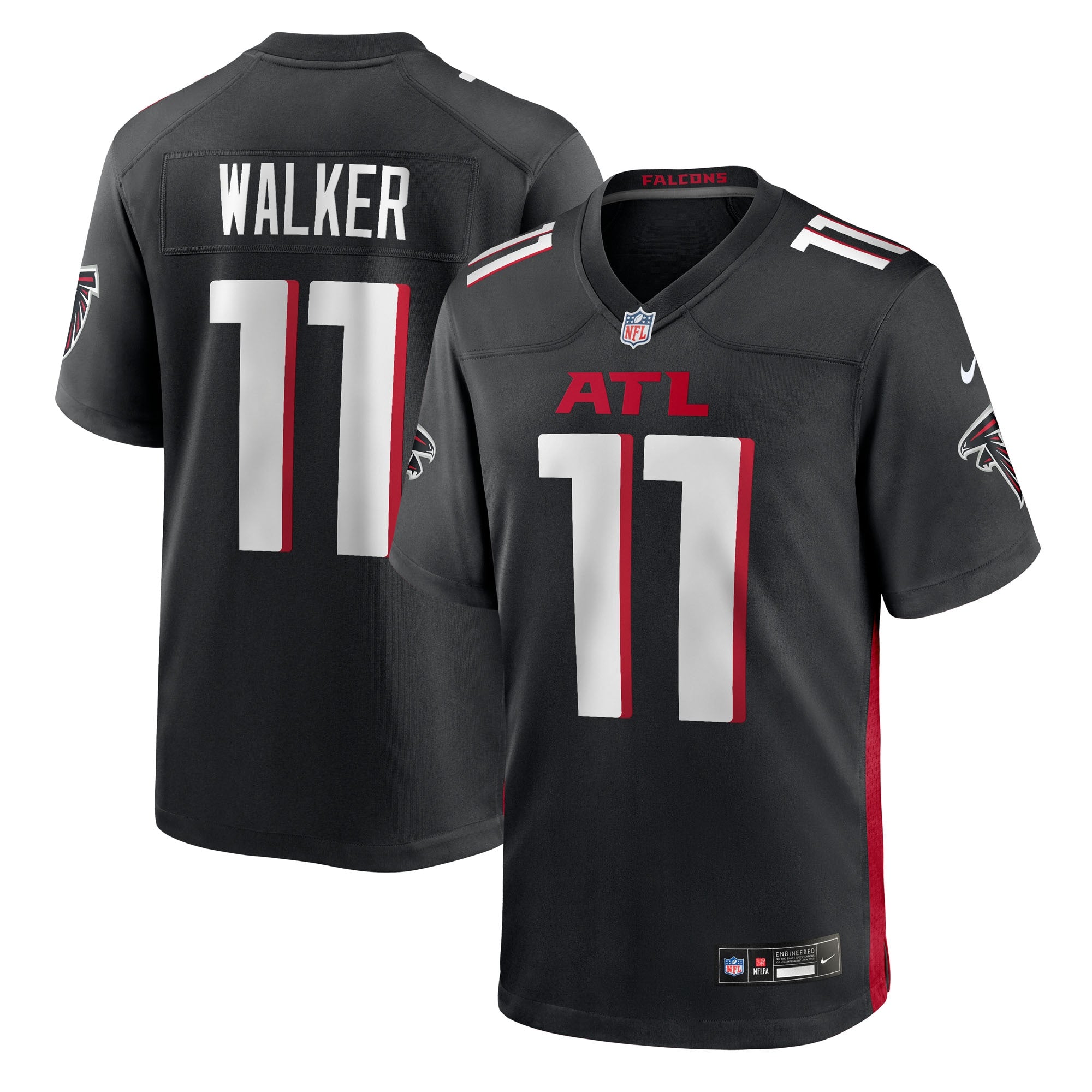 Jalon Walker Atlanta Falcons Team Game Jersey - Black | Stitched Football Jersey TJS0689
