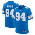 Mekhi Wingo Detroit Lions Team Game Jersey - Blue | Stitched Football Jersey TJS0673