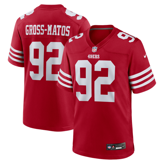 Yetur Gross-Matos San Francisco 49ers Team Game Jersey - Scarlet | Stitched Football Jersey TJS0615