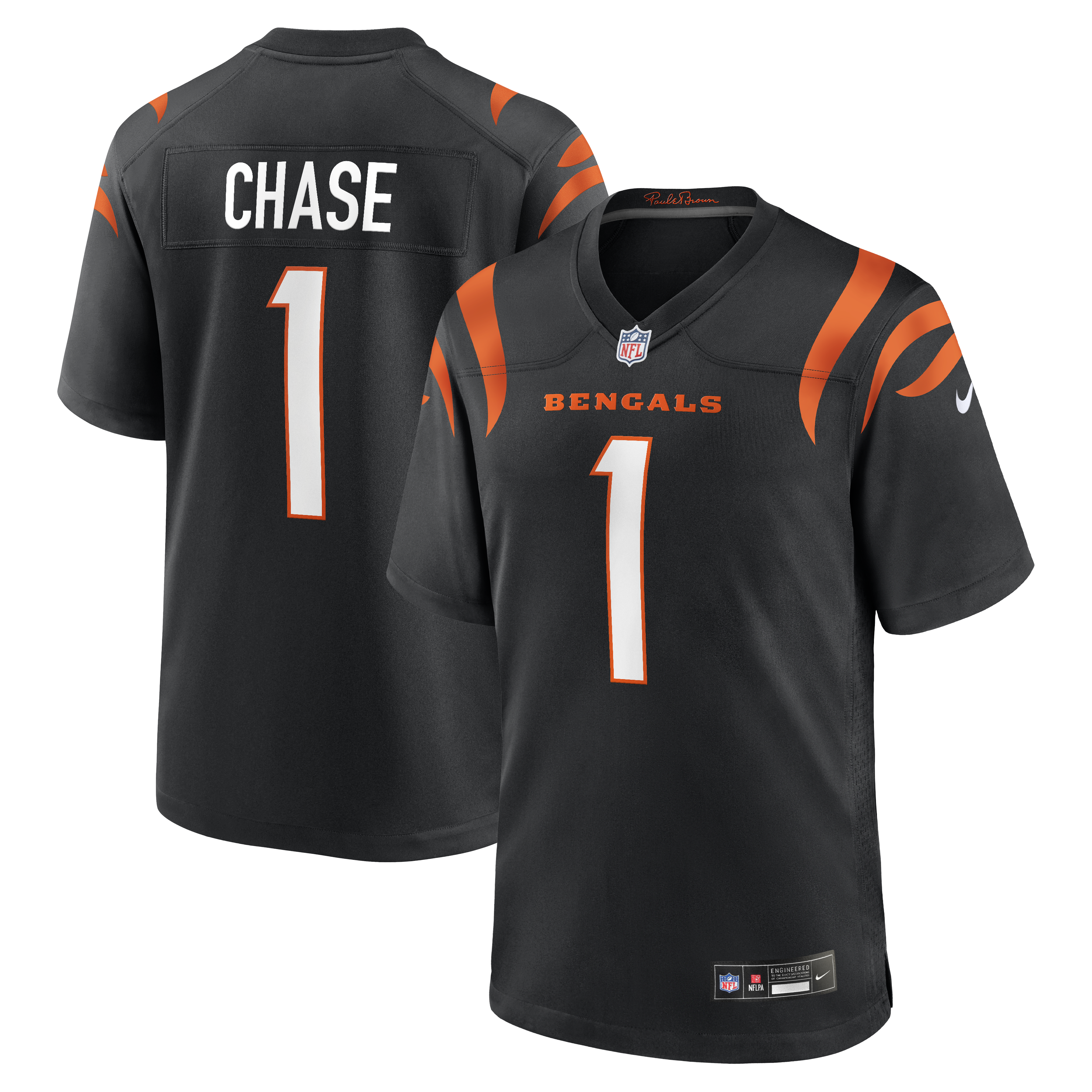 Ja'Marr Chase Cincinnati Bengals Game Jersey - Black | Stitched Football Jersey TJS0661