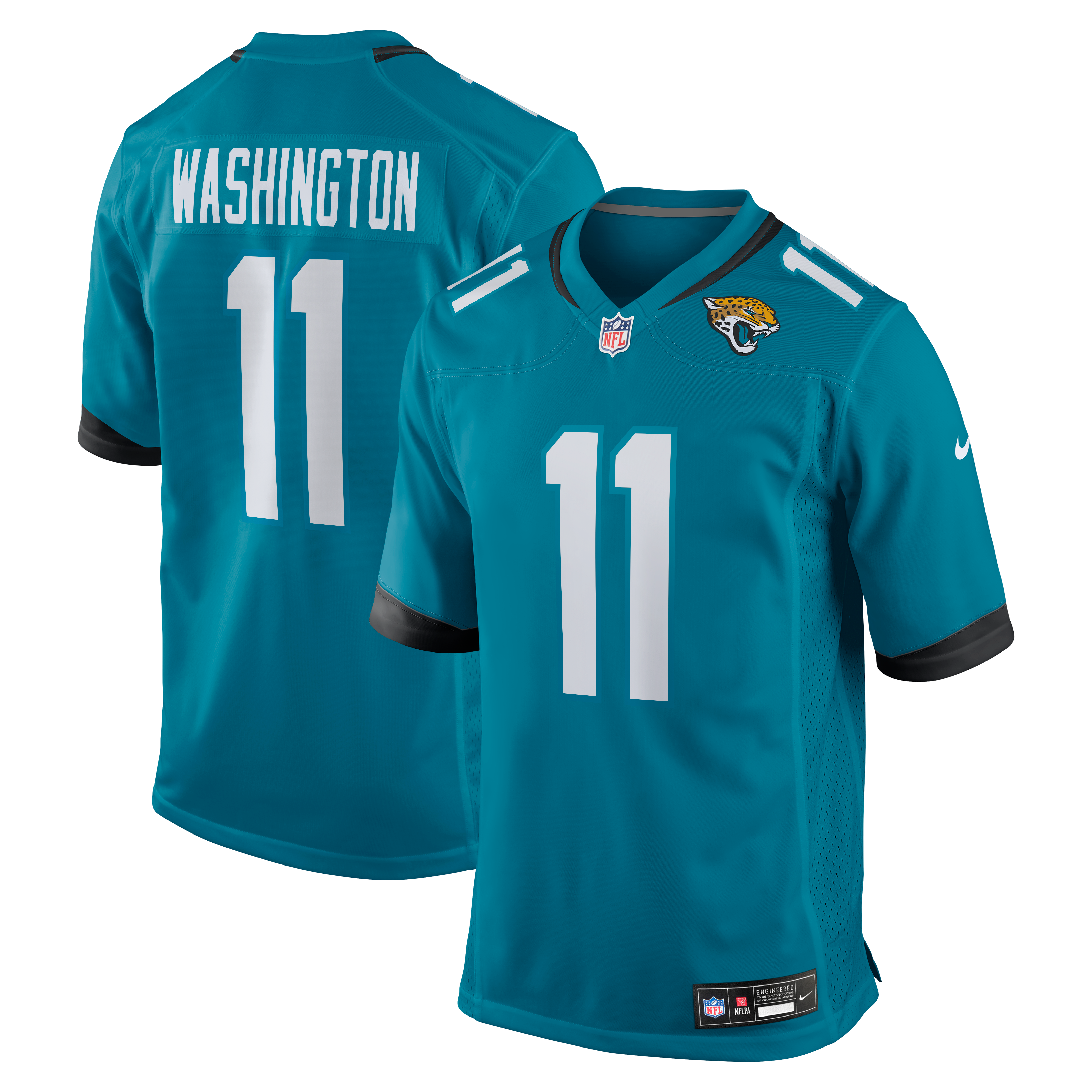 Parker Washington Jacksonville Jaguars Team Game Jersey - Teal | Stitched Football Jersey TJS0728