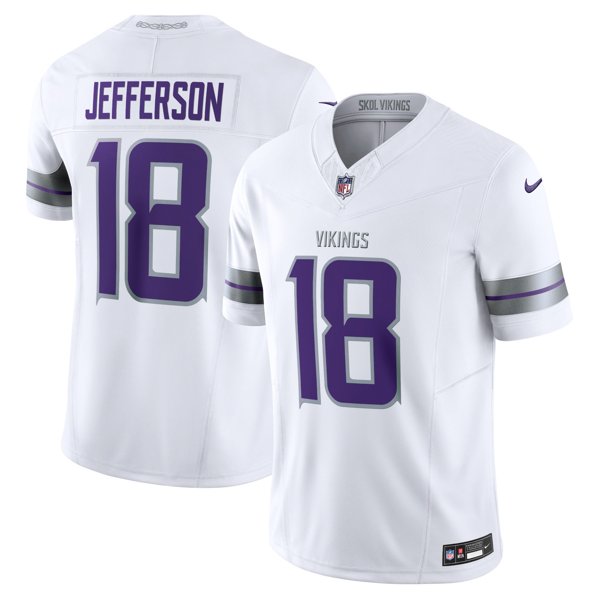 Justin Jefferson Minnesota Vikings Alternate Vapor F.U.S.E. Limited Jersey - White | Stitched Football Jersey TJS0686