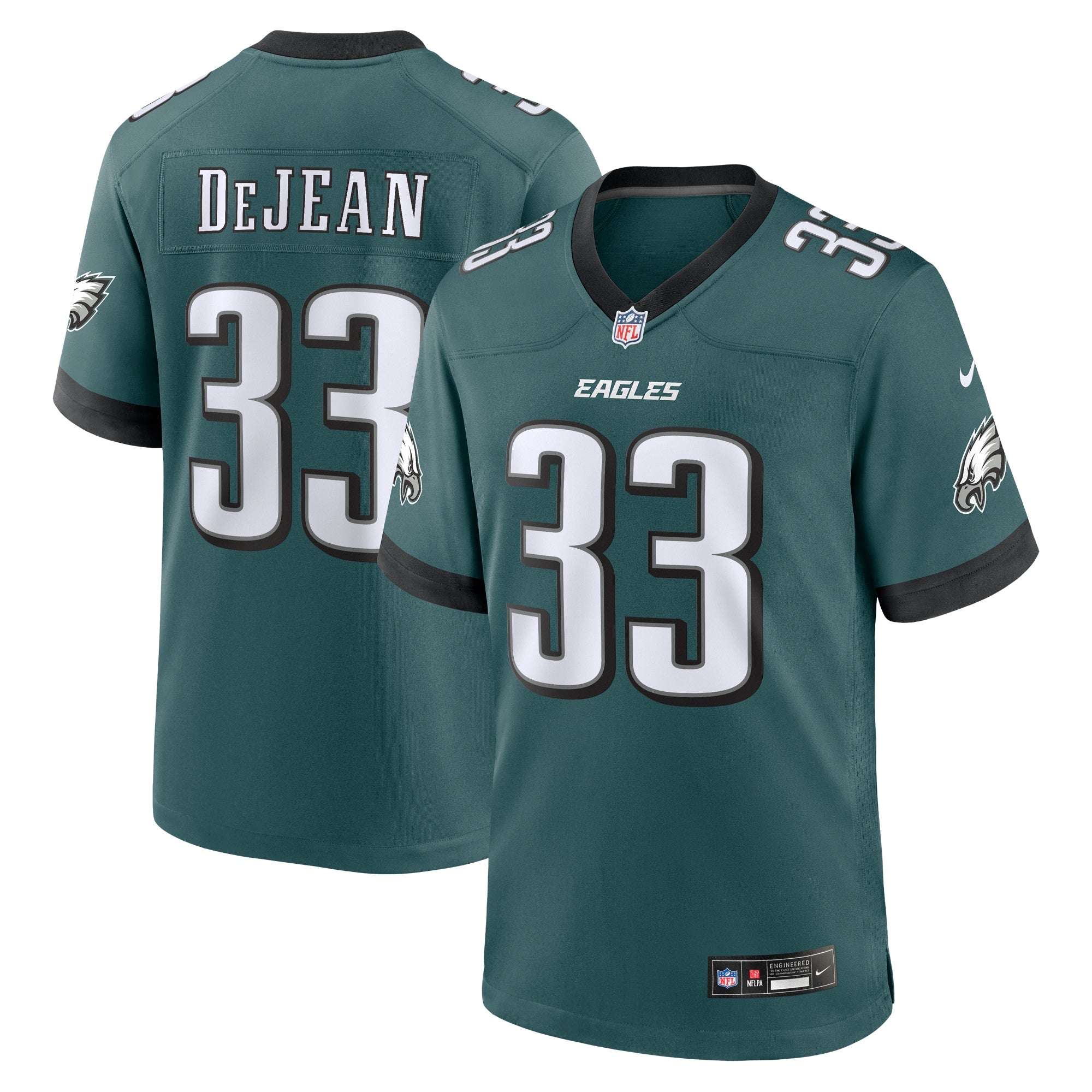 Cooper DeJean Philadelphia Eagles Game Jersey - Green | Stitched Football Jersey TJS0760