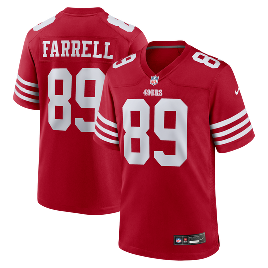 Luke Farrell San Francisco 49ers Team Game Jersey - Scarlet | Stitched Football Jersey TJS0727