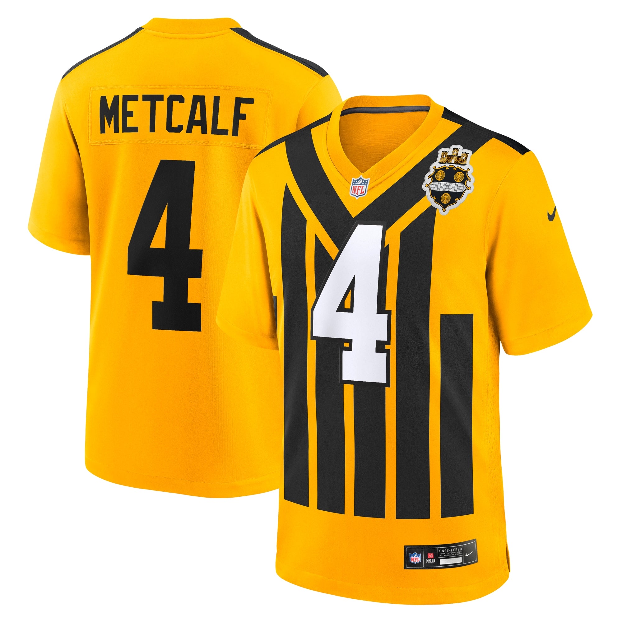 DK Metcalf Pittsburgh Steelers Alternate 1933 Throwback Game Jersey - Gold | Stitched Football Jersey TJS0650