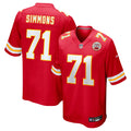 Josh Simmons Kansas City Chiefs Game Jersey - Red | Stitched Football Jersey TJS0772